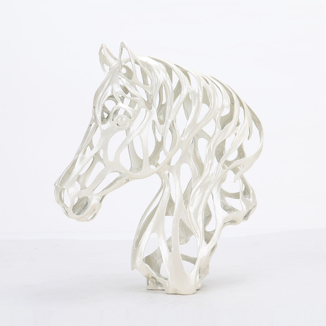 Horse Head Sculpture - KA3014A -  Home Decor Figurines - ebarza Furniture UAE | Shop Modern Furniture in Abu Dhabi & Dubai - مفروشات ايبازرا في الامارات | تسوق اثاث عصري وديكورات مميزة في دبي وابوظبي