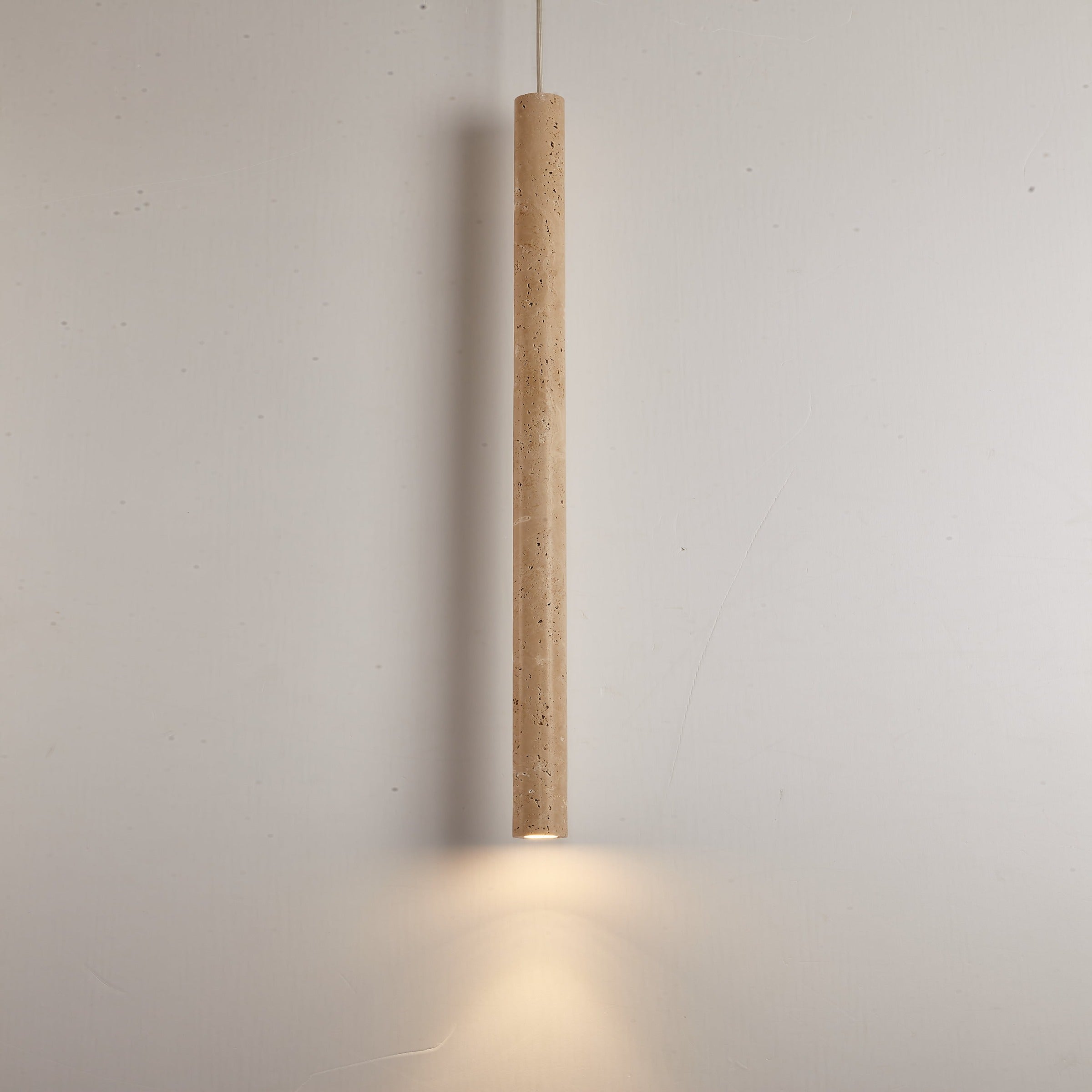 Beige Natural Travertine Marble Pendant Lamp 60313P100 -  Pendant Lamps - ebarza Furniture UAE | Shop Modern Furniture in Abu Dhabi & Dubai - مفروشات ايبازرا في الامارات | تسوق اثاث عصري وديكورات مميزة في دبي وابوظبي
