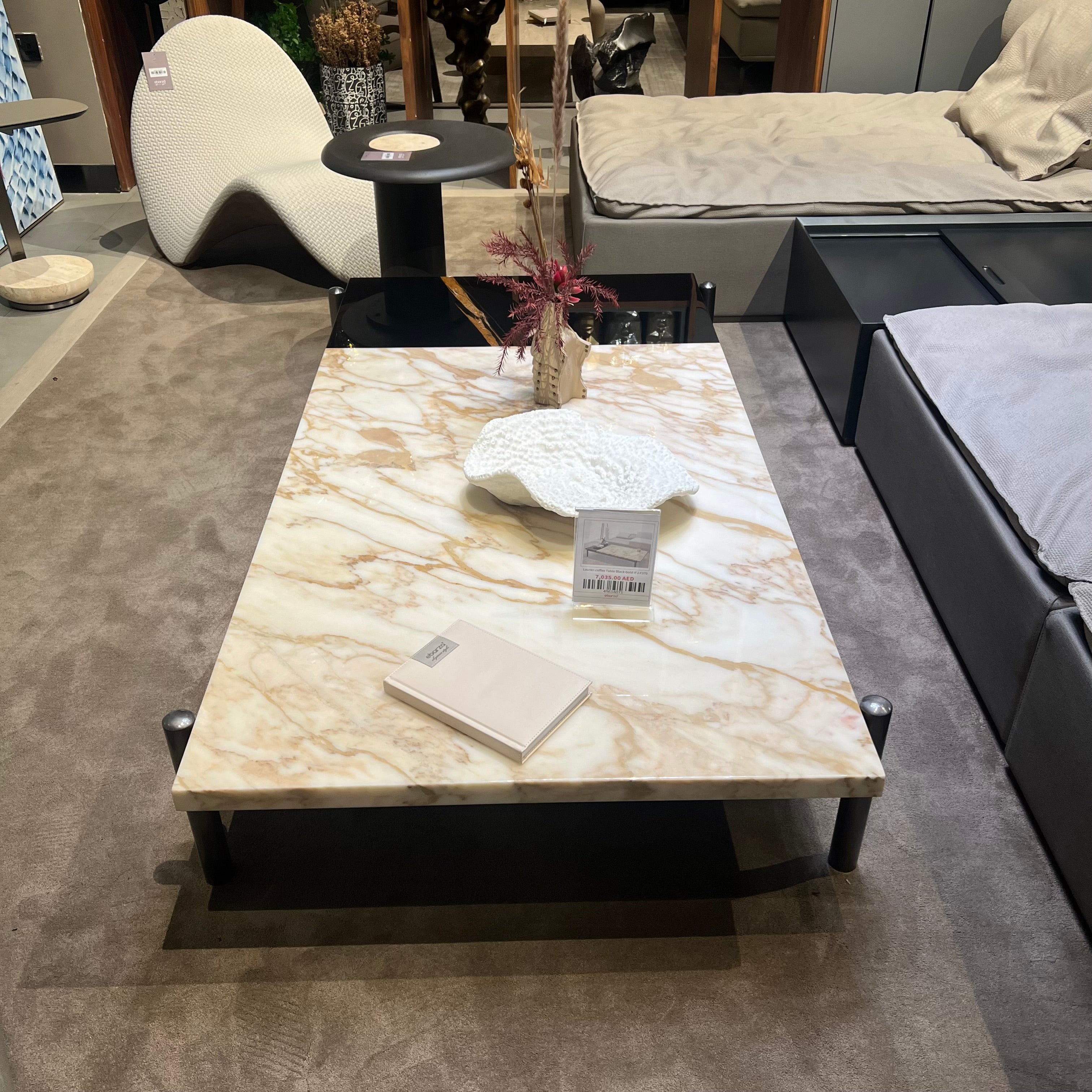 Display Item - Lauren coffee Table Black Gold IFJ-F370 Nakheel -  DISPLAY ITEM - ebarza Furniture UAE | Shop Modern Furniture in Abu Dhabi & Dubai - مفروشات ايبازرا في الامارات | تسوق اثاث عصري وديكورات مميزة في دبي وابوظبي