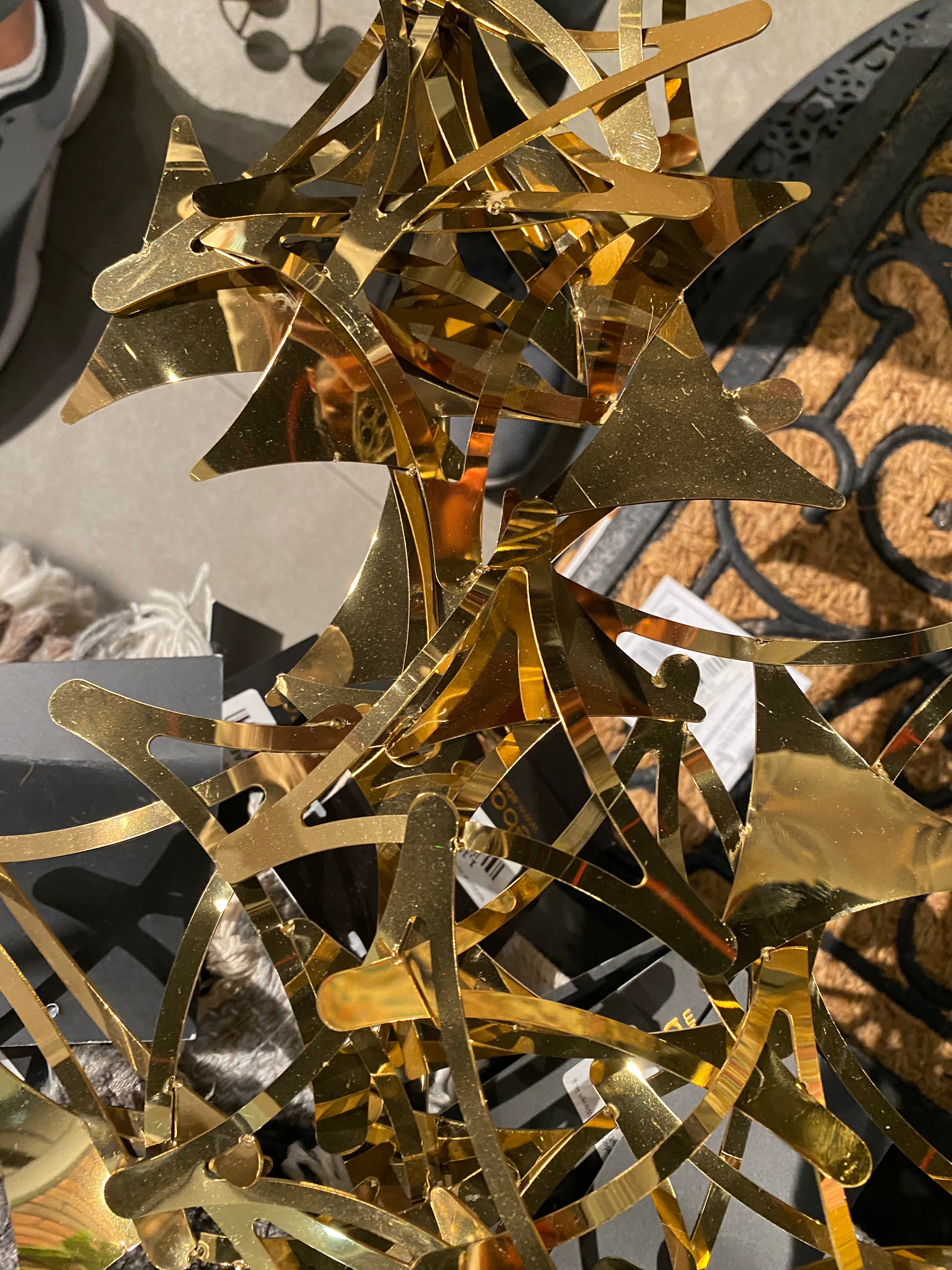 Display Item - Golden Stars Handcrafted Stainless Steel Artwork Z08021- Bg202032-Nakheel -  DISPLAY ITEM - ebarza Furniture UAE | Shop Modern Furniture in Abu Dhabi & Dubai - مفروشات ايبازرا في الامارات | تسوق اثاث عصري وديكورات مميزة في دبي وابوظبي