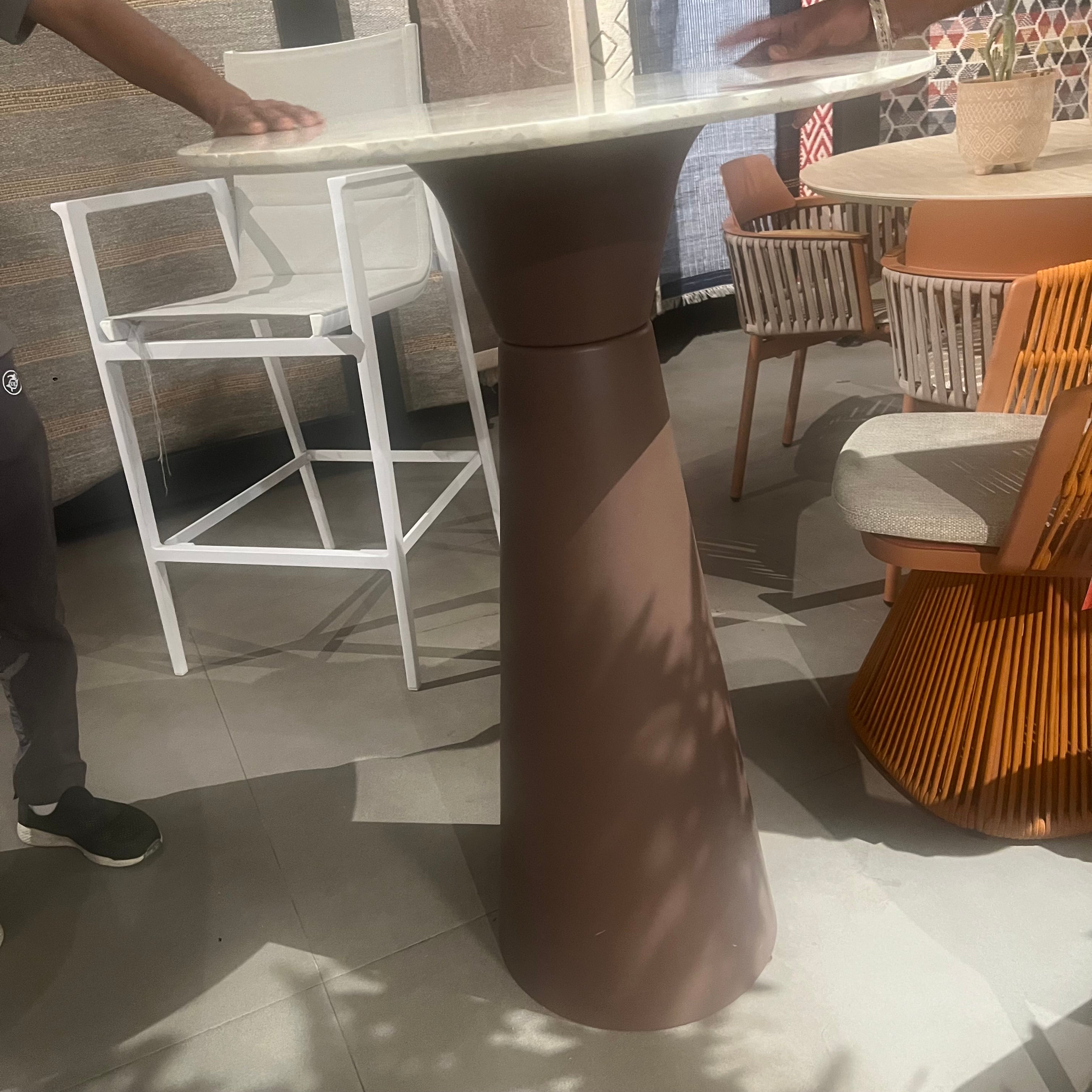 Display item - Bar Table Base 105cm 60BTB-Coffee Nakheel -  DISPLAY ITEM - ebarza Furniture UAE | Shop Modern Furniture in Abu Dhabi & Dubai - مفروشات ايبازرا في الامارات | تسوق اثاث عصري وديكورات مميزة في دبي وابوظبي