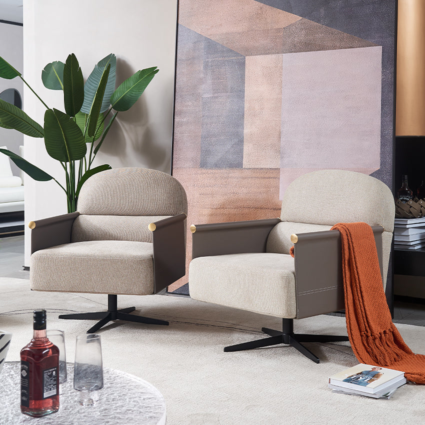Tank Swivel Lounge Chair MLL-A25 -  Lounge Chairs - ebarza Furniture UAE | Shop Modern Furniture in Abu Dhabi & Dubai - مفروشات ايبازرا في الامارات | تسوق اثاث عصري وديكورات مميزة في دبي وابوظبي
