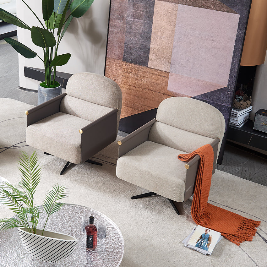 Tank Swivel Lounge Chair MLL-A25 -  Lounge Chairs - ebarza Furniture UAE | Shop Modern Furniture in Abu Dhabi & Dubai - مفروشات ايبازرا في الامارات | تسوق اثاث عصري وديكورات مميزة في دبي وابوظبي
