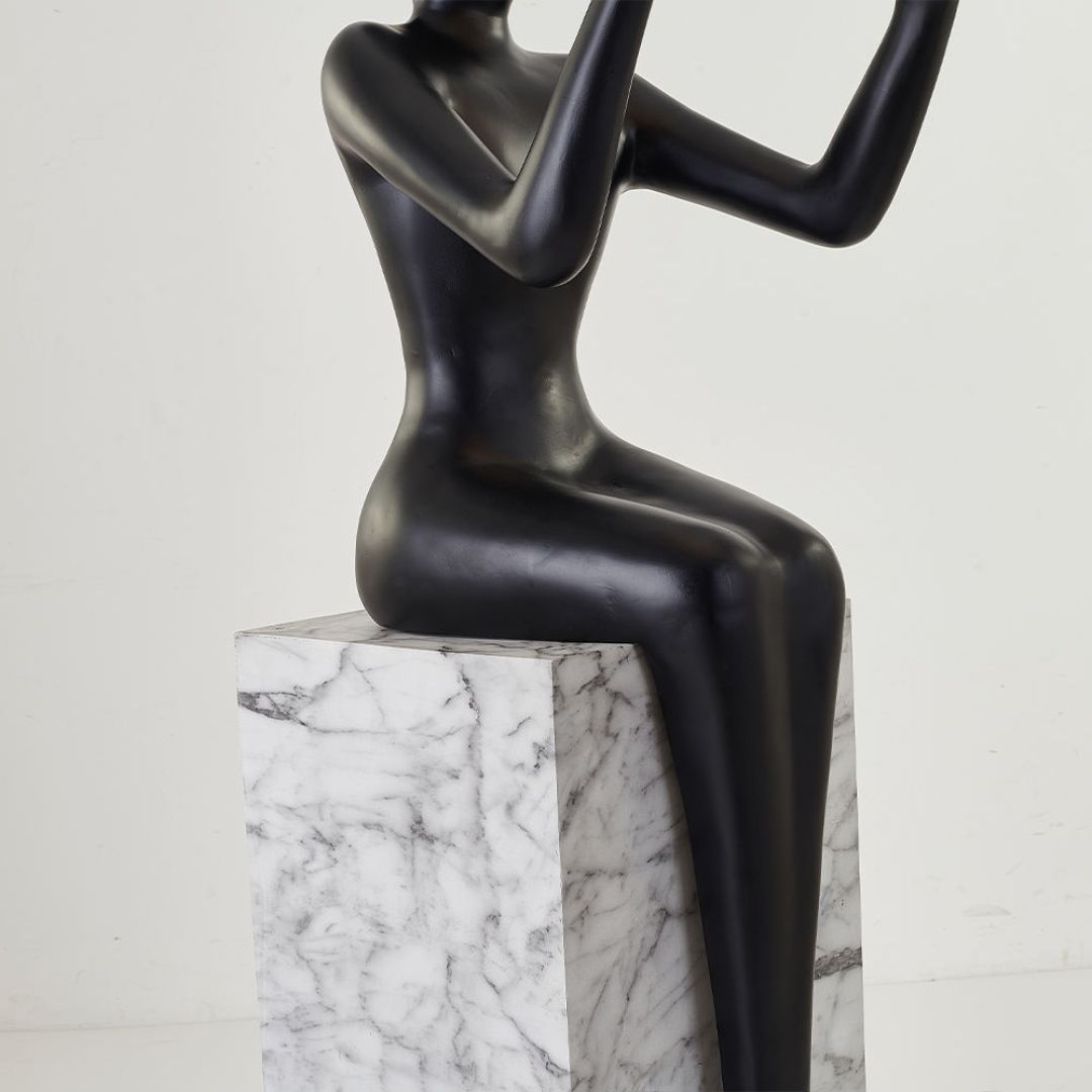 Iner Peace women Resin Floor Light HTD-YF118 -  Floor Lamps - ebarza Furniture UAE | Shop Modern Furniture in Abu Dhabi & Dubai - مفروشات ايبازرا في الامارات | تسوق اثاث عصري وديكورات مميزة في دبي وابوظبي