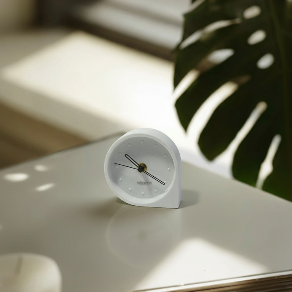 Ivory White Water Drop Desk Clock TCD284 -  Clocks - ebarza Furniture UAE | Shop Modern Furniture in Abu Dhabi & Dubai - مفروشات ايبازرا في الامارات | تسوق اثاث عصري وديكورات مميزة في دبي وابوظبي