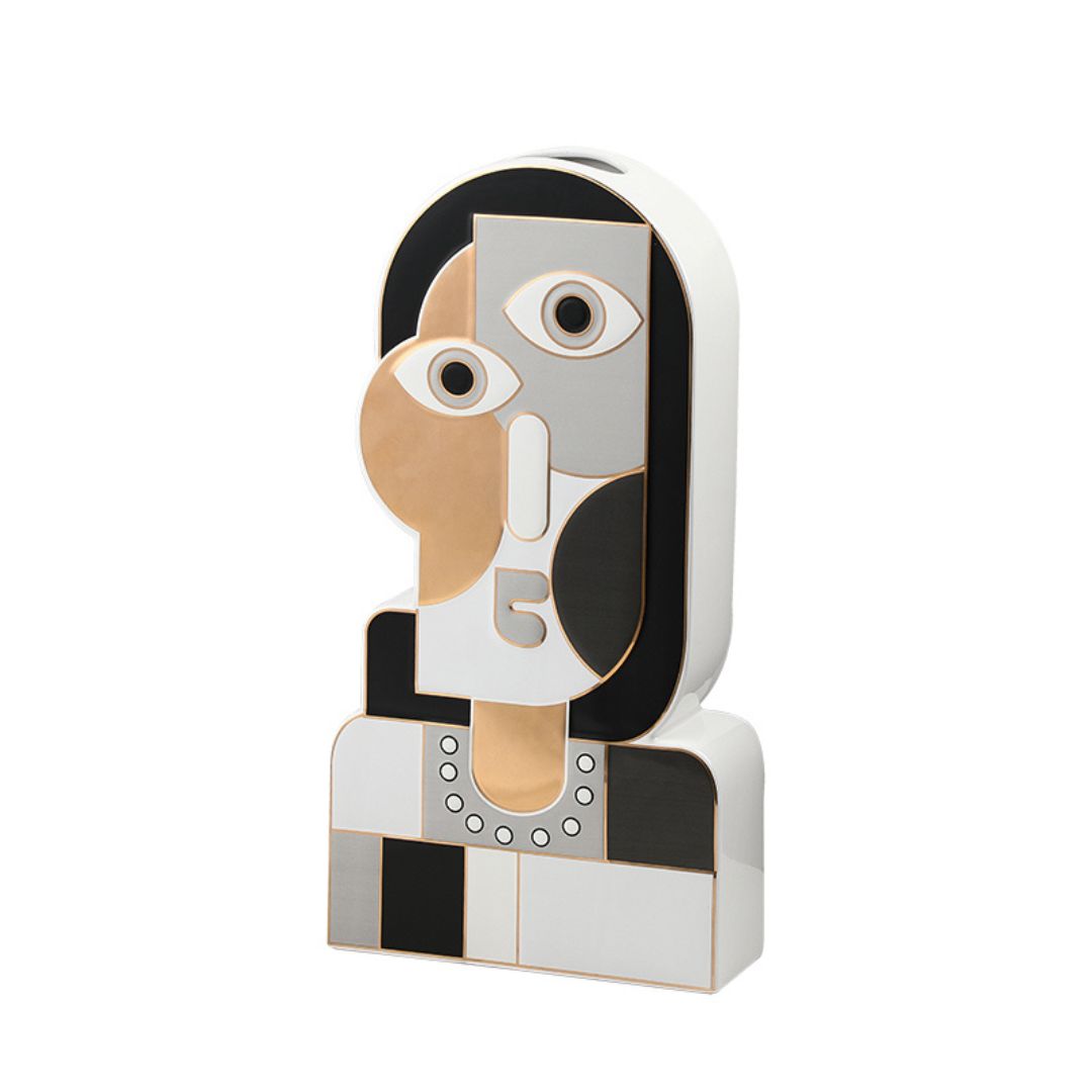 Jigsaw Puzzle Character Vase A - FF-D24138A -  Vases - ebarza Furniture UAE | Shop Modern Furniture in Abu Dhabi & Dubai - مفروشات ايبازرا في الامارات | تسوق اثاث عصري وديكورات مميزة في دبي وابوظبي