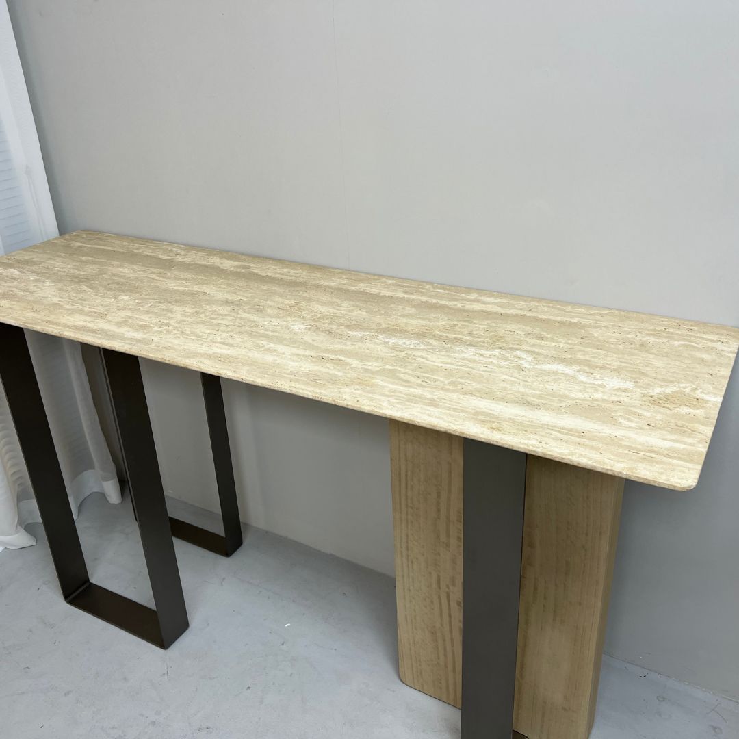 Jura Console/Sideboard Travertine Top 160cm Tg-488 / MLL-C09 -  Consoles - ebarza Furniture UAE | Shop Modern Furniture in Abu Dhabi & Dubai - مفروشات ايبازرا في الامارات | تسوق اثاث عصري وديكورات مميزة في دبي وابوظبي
