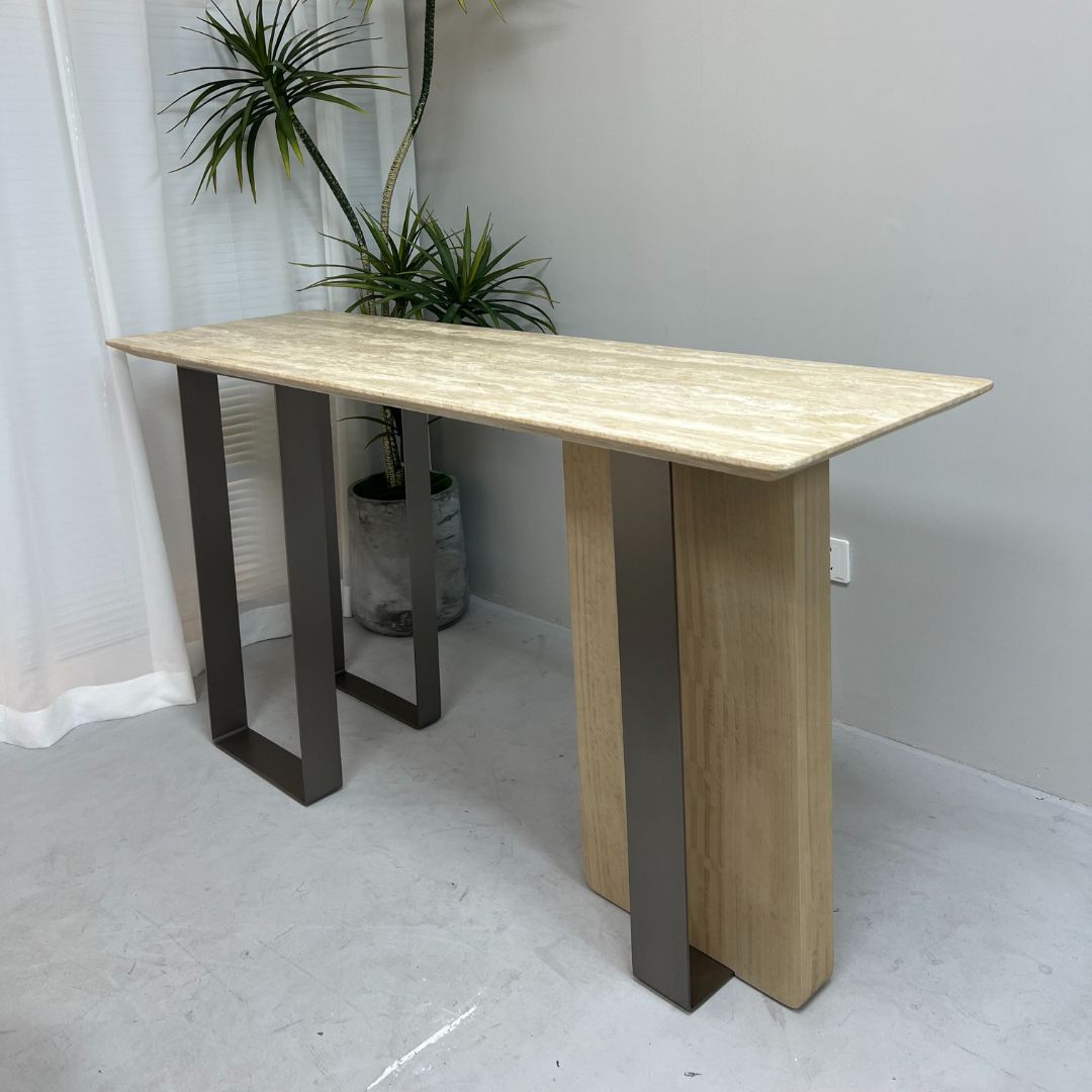 Jura Console/Sideboard Travertine Top 160cm Tg-488 / MLL-C09 -  Consoles - ebarza Furniture UAE | Shop Modern Furniture in Abu Dhabi & Dubai - مفروشات ايبازرا في الامارات | تسوق اثاث عصري وديكورات مميزة في دبي وابوظبي