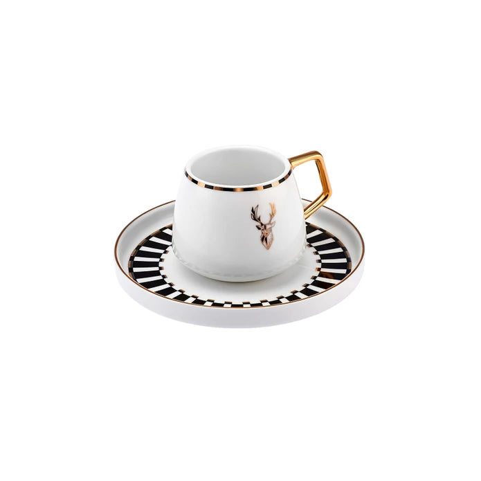 Karaca Aries Coffee Cup Set for 2 People 100 ml 153.03.05.0116 -  Coffee Sets - ebarza Furniture UAE | Shop Modern Furniture in Abu Dhabi & Dubai - مفروشات ايبازرا في الامارات | تسوق اثاث عصري وديكورات مميزة في دبي وابوظبي