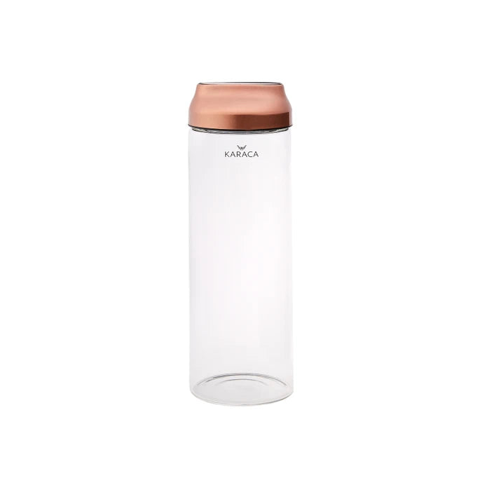 Karaca Dimple Cooper Vacuum Glass Storage Container Xl 153.03.06.6687 -  Spice Sets - ebarza Furniture UAE | Shop Modern Furniture in Abu Dhabi & Dubai - مفروشات ايبازرا في الامارات | تسوق اثاث عصري وديكورات مميزة في دبي وابوظبي