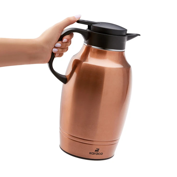 Karaca Essentiel Rosegold Steel Thermos 2300 ml 153.03.06.7734 -  Drinkware - ebarza Furniture UAE | Shop Modern Furniture in Abu Dhabi & Dubai - مفروشات ايبازرا في الامارات | تسوق اثاث عصري وديكورات مميزة في دبي وابوظبي