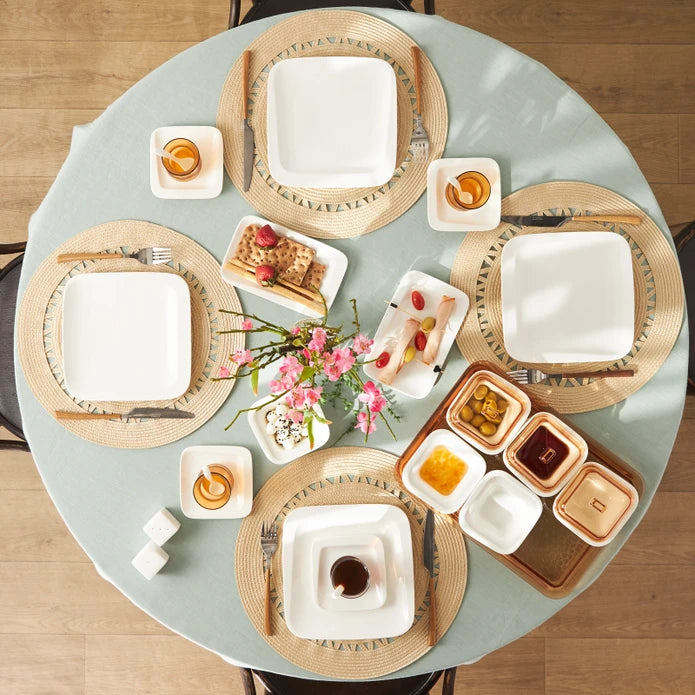 Karaca Fabio Porcelain/Acrylic 41 Piece 6 Person Breakfast/Serving Set Amber 153.09.01.2440 -  Dinnerware Sets - ebarza Furniture UAE | Shop Modern Furniture in Abu Dhabi & Dubai - مفروشات ايبازرا في الامارات | تسوق اثاث عصري وديكورات مميزة في دبي وابوظبي