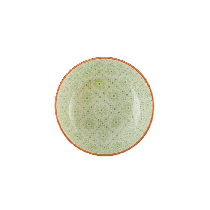 Karaca Floral Green Round Snack Bowl 10 cm 153.03.08.2975 -  Bowls - ebarza Furniture UAE | Shop Modern Furniture in Abu Dhabi & Dubai - مفروشات ايبازرا في الامارات | تسوق اثاث عصري وديكورات مميزة في دبي وابوظبي