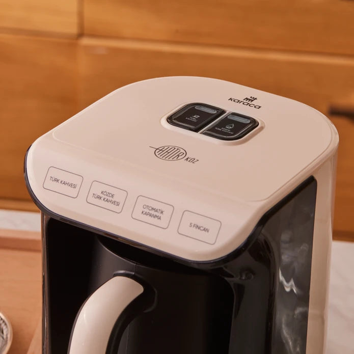 Karaca Hatır Turkish Coffee in the Grill and Turkish Coffee Machine Cream 5 Cup Capacity with Lots of Foam 153.09.01.0960 -  Kitchen Appliances - ebarza Furniture UAE | Shop Modern Furniture in Abu Dhabi & Dubai - مفروشات ايبازرا في الامارات | تسوق اثاث عصري وديكورات مميزة في دبي وابوظبي