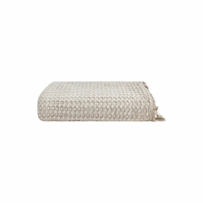 Karaca Home Casey Double Waffle Blanket 200x230 cm Beige 200.22.01.0087 -  Blankets - ebarza Furniture UAE | Shop Modern Furniture in Abu Dhabi & Dubai - مفروشات ايبازرا في الامارات | تسوق اثاث عصري وديكورات مميزة في دبي وابوظبي
