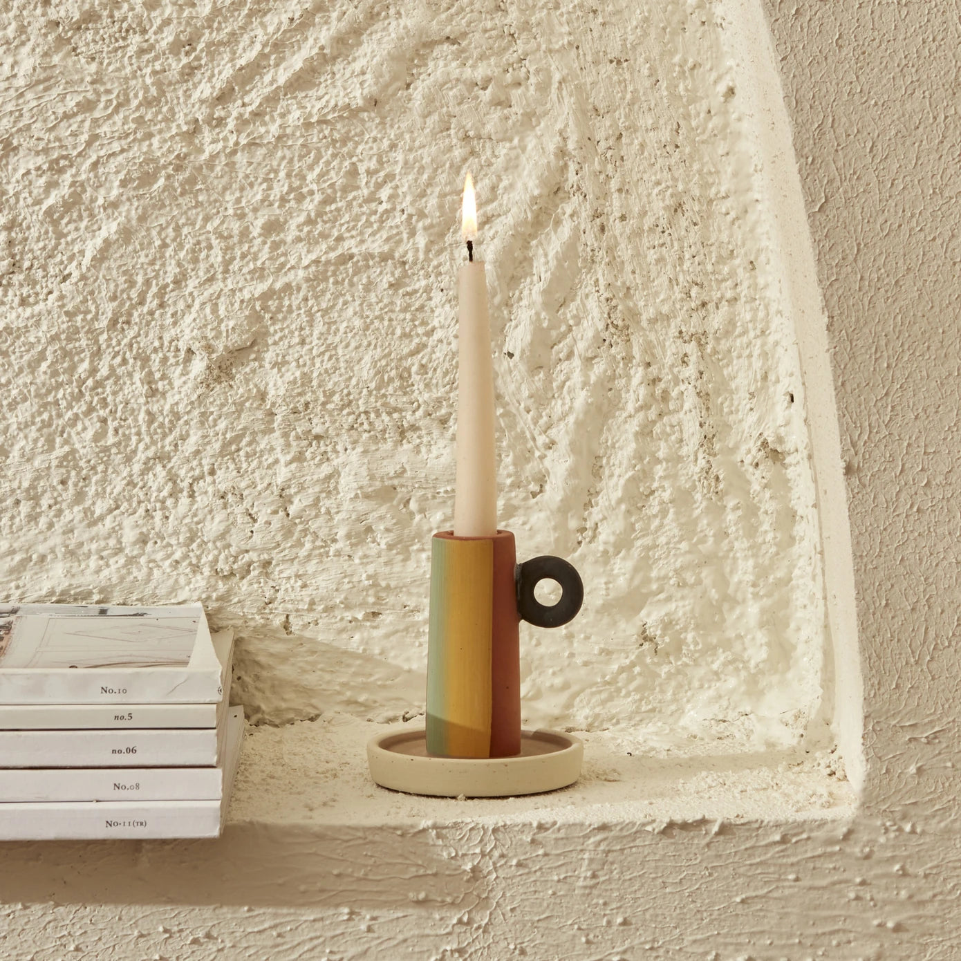 Karaca Home Simple Candlestick 9.6 cm Brown 300.22.02.0506 -  Candle Holders - ebarza Furniture UAE | Shop Modern Furniture in Abu Dhabi & Dubai - مفروشات ايبازرا في الامارات | تسوق اثاث عصري وديكورات مميزة في دبي وابوظبي