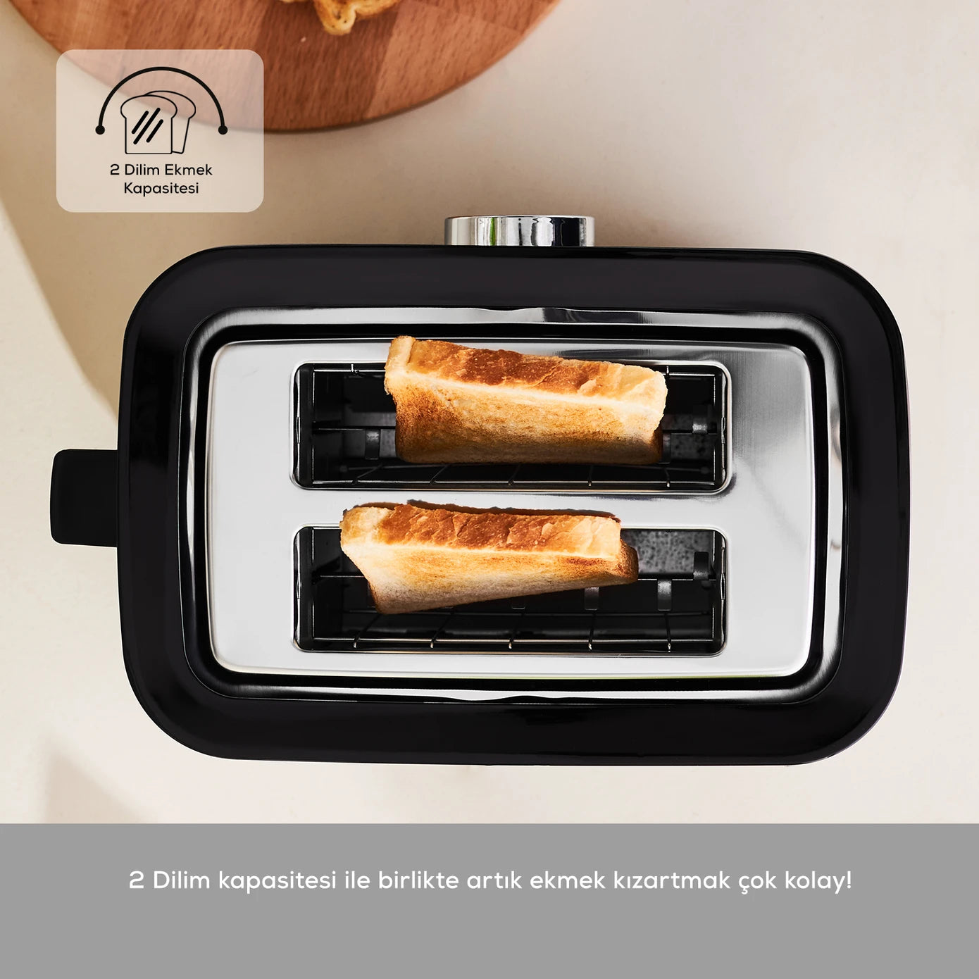 Karaca Inox Toaster 2303 153.09.01.0590 -  Kitchen Appliances - ebarza Furniture UAE | Shop Modern Furniture in Abu Dhabi & Dubai - مفروشات ايبازرا في الامارات | تسوق اثاث عصري وديكورات مميزة في دبي وابوظبي