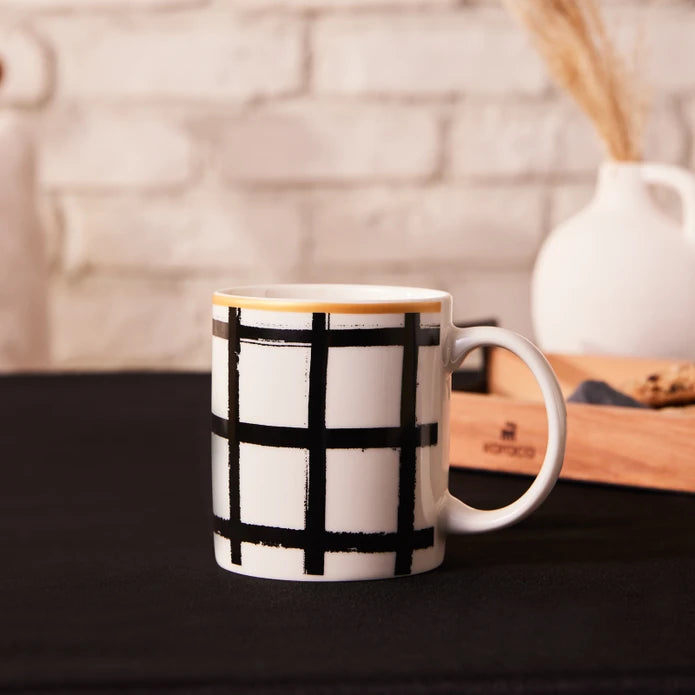 Karaca Lines Mug 360 ml Black 153.09.01.2789 -  Mugs - ebarza Furniture UAE | Shop Modern Furniture in Abu Dhabi & Dubai - مفروشات ايبازرا في الامارات | تسوق اثاث عصري وديكورات مميزة في دبي وابوظبي