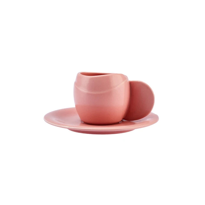 Karaca Rosy Coffee Cup Set for 2 Persons 90 ml 153.03.05.0144 -  Coffee Sets - ebarza Furniture UAE | Shop Modern Furniture in Abu Dhabi & Dubai - مفروشات ايبازرا في الامارات | تسوق اثاث عصري وديكورات مميزة في دبي وابوظبي