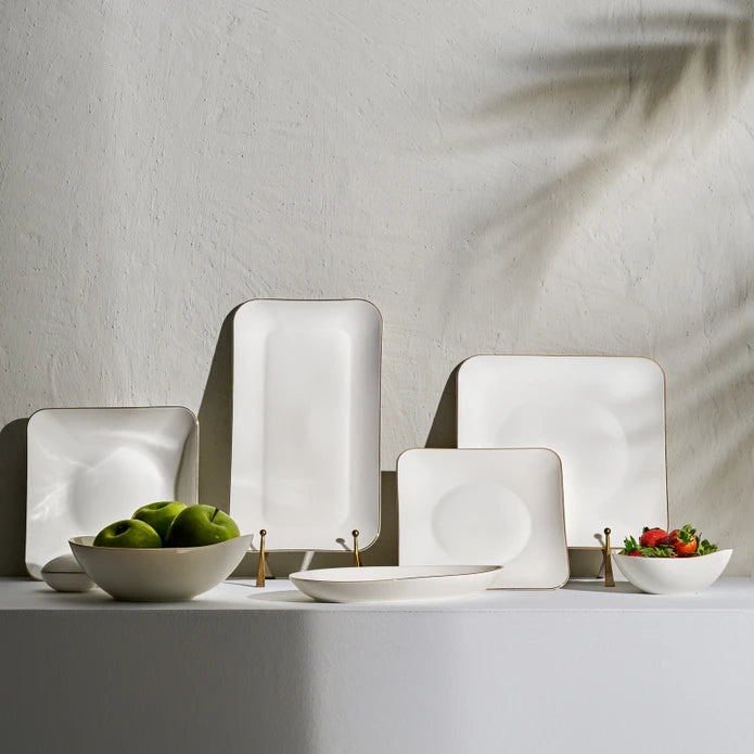 Karaca Streamline Elinor 30 Piece Gold Dinner Set for 6 People 153.03.06.7586 -  Dinnerware Sets - ebarza Furniture UAE | Shop Modern Furniture in Abu Dhabi & Dubai - مفروشات ايبازرا في الامارات | تسوق اثاث عصري وديكورات مميزة في دبي وابوظبي