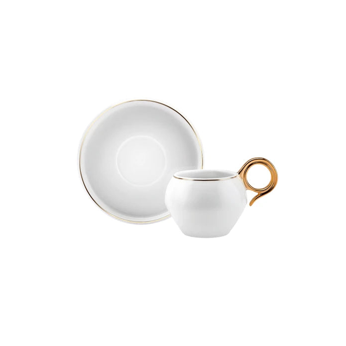 Karaca Venus Gold Set of 2 Coffee Cups 135 ml 153.03.05.0142 -  Coffee Sets - ebarza Furniture UAE | Shop Modern Furniture in Abu Dhabi & Dubai - مفروشات ايبازرا في الامارات | تسوق اثاث عصري وديكورات مميزة في دبي وابوظبي