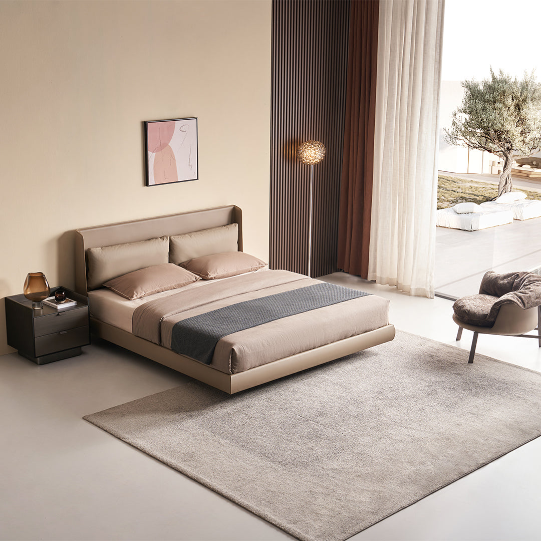 King Size Bed B030 - Queen -  Bedsteads - ebarza Furniture UAE | Shop Modern Furniture in Abu Dhabi & Dubai - مفروشات ايبازرا في الامارات | تسوق اثاث عصري وديكورات مميزة في دبي وابوظبي