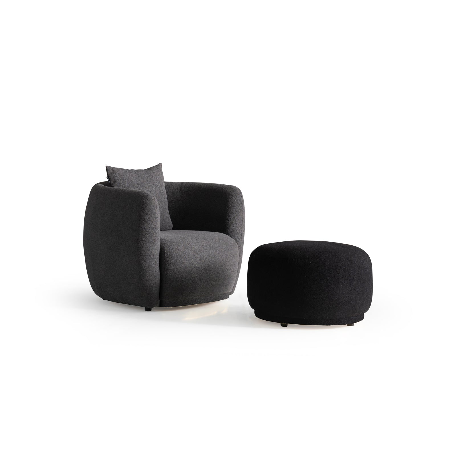 Crown Armchair SBRN-CRN1S-Grey -  Lounge Chairs - ebarza Furniture UAE | Shop Modern Furniture in Abu Dhabi & Dubai - مفروشات ايبازرا في الامارات | تسوق اثاث عصري وديكورات مميزة في دبي وابوظبي