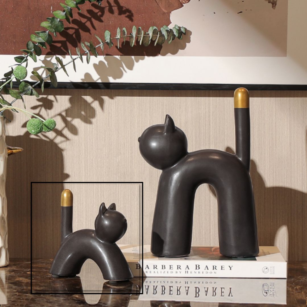 Lazy cat - FD-D24079B -  Home Decor Figurines - ebarza Furniture UAE | Shop Modern Furniture in Abu Dhabi & Dubai - مفروشات ايبازرا في الامارات | تسوق اثاث عصري وديكورات مميزة في دبي وابوظبي