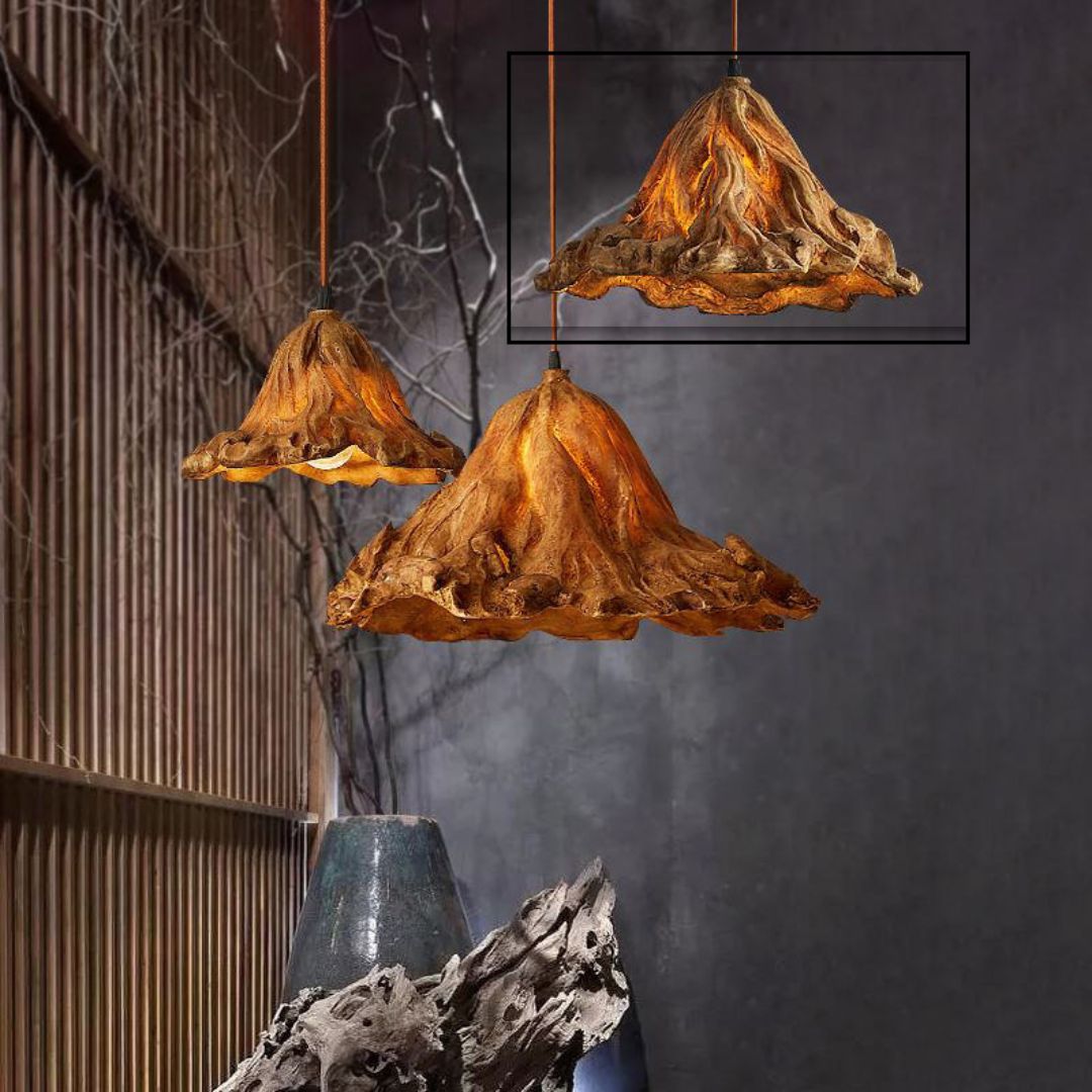 Leaf Resin Pendant Light HTD-2421-M -  Pendant Lamps - ebarza Furniture UAE | Shop Modern Furniture in Abu Dhabi & Dubai - مفروشات ايبازرا في الامارات | تسوق اثاث عصري وديكورات مميزة في دبي وابوظبي