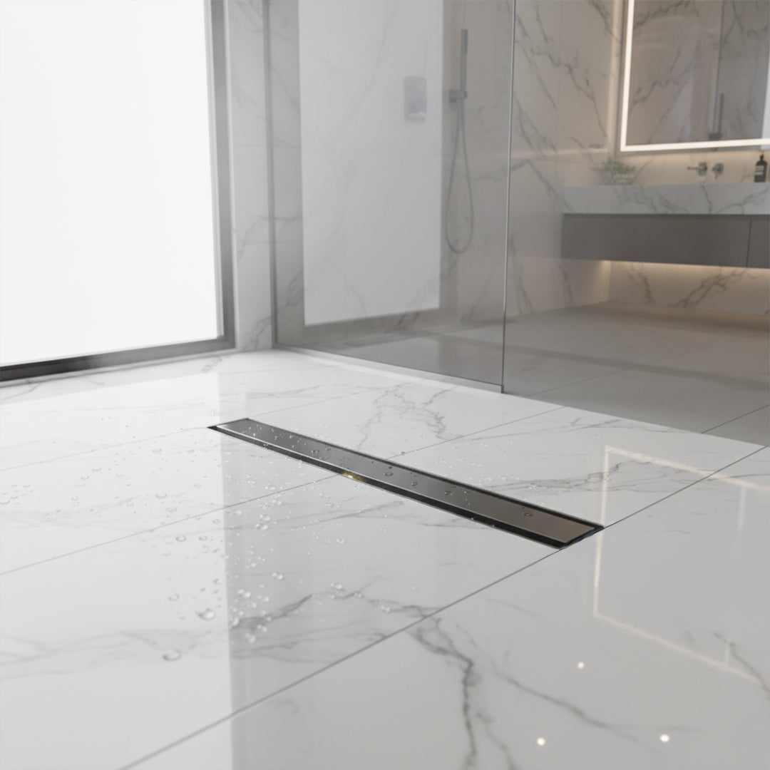 Long Floor Drainer - 60*7cm - 78818GM-600 -  Bathroom Accessories - ebarza Furniture UAE | Shop Modern Furniture in Abu Dhabi & Dubai - مفروشات ايبازرا في الامارات | تسوق اثاث عصري وديكورات مميزة في دبي وابوظبي