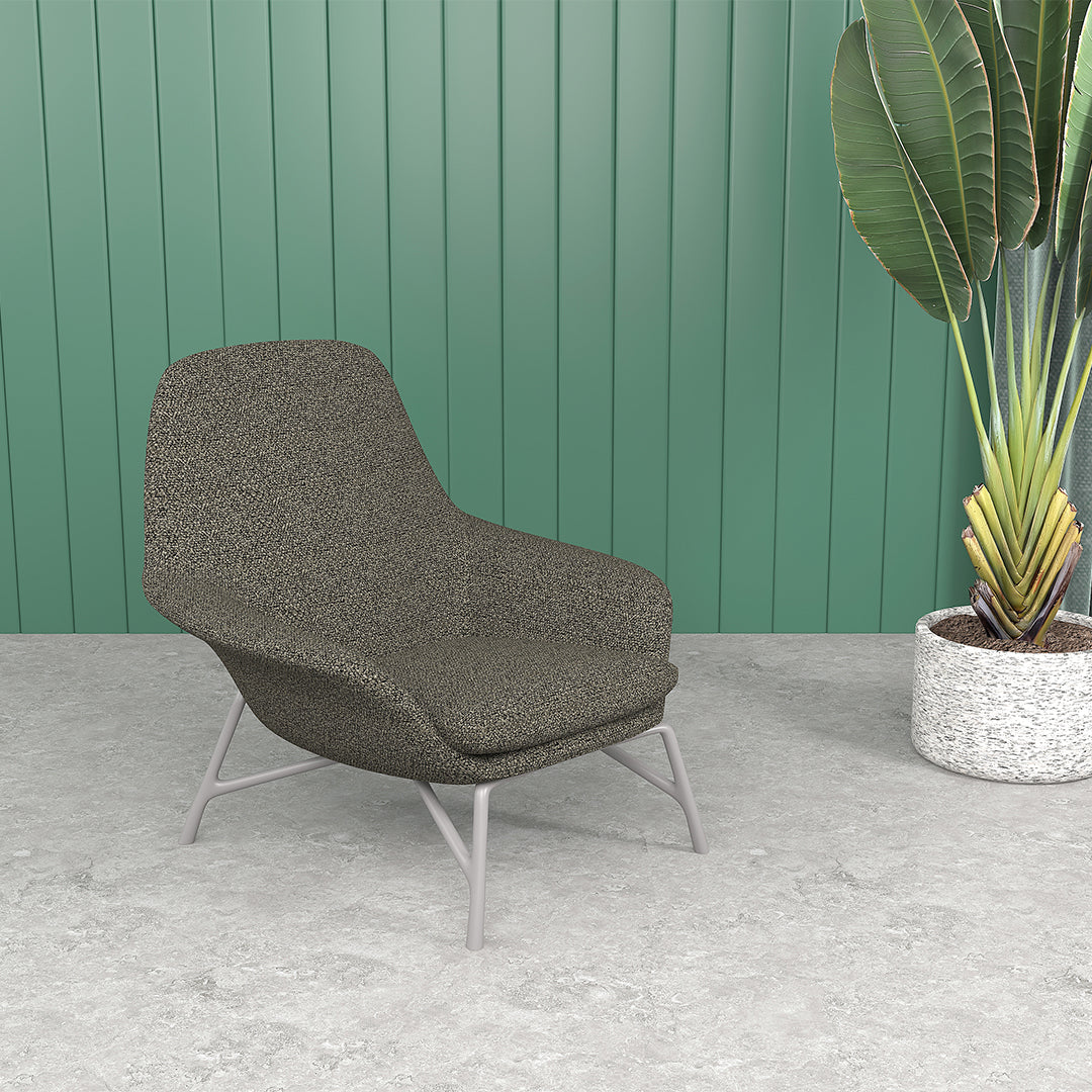 Pre-order 15 Days Delivery Lounge Chair -H-5180 - Grey -  Lounge Chairs - ebarza Furniture UAE | Shop Modern Furniture in Abu Dhabi & Dubai - مفروشات ايبازرا في الامارات | تسوق اثاث عصري وديكورات مميزة في دبي وابوظبي