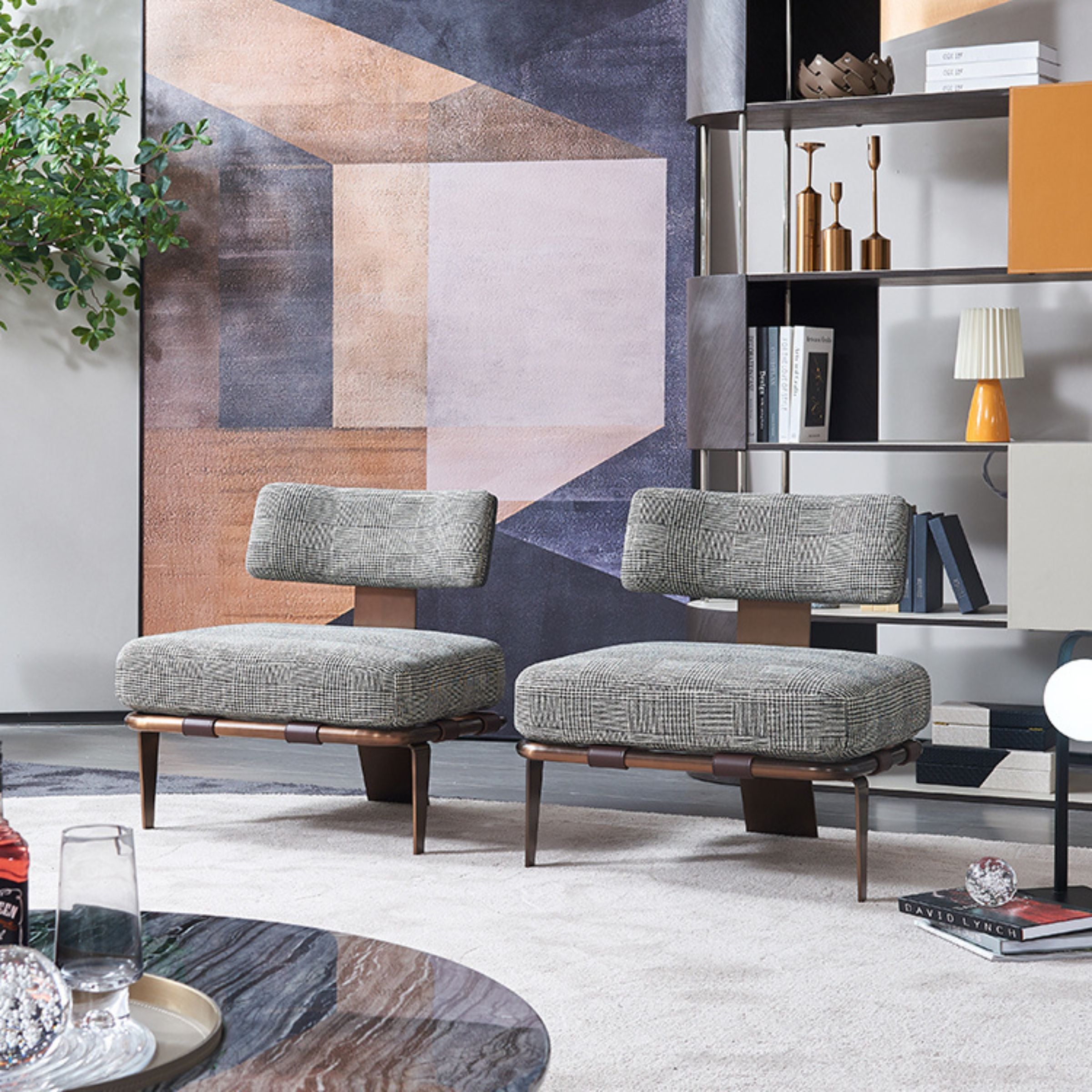 Capri Lounge Chair MLL-A75/BR -  Lounge Chairs - ebarza Furniture UAE | Shop Modern Furniture in Abu Dhabi & Dubai - مفروشات ايبازرا في الامارات | تسوق اثاث عصري وديكورات مميزة في دبي وابوظبي