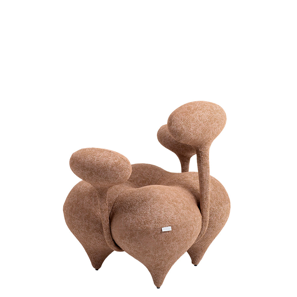 Nodus Lounge Chair PZ-666-L - Brown -  Lounge Chairs - ebarza Furniture UAE | Shop Modern Furniture in Abu Dhabi & Dubai - مفروشات ايبازرا في الامارات | تسوق اثاث عصري وديكورات مميزة في دبي وابوظبي
