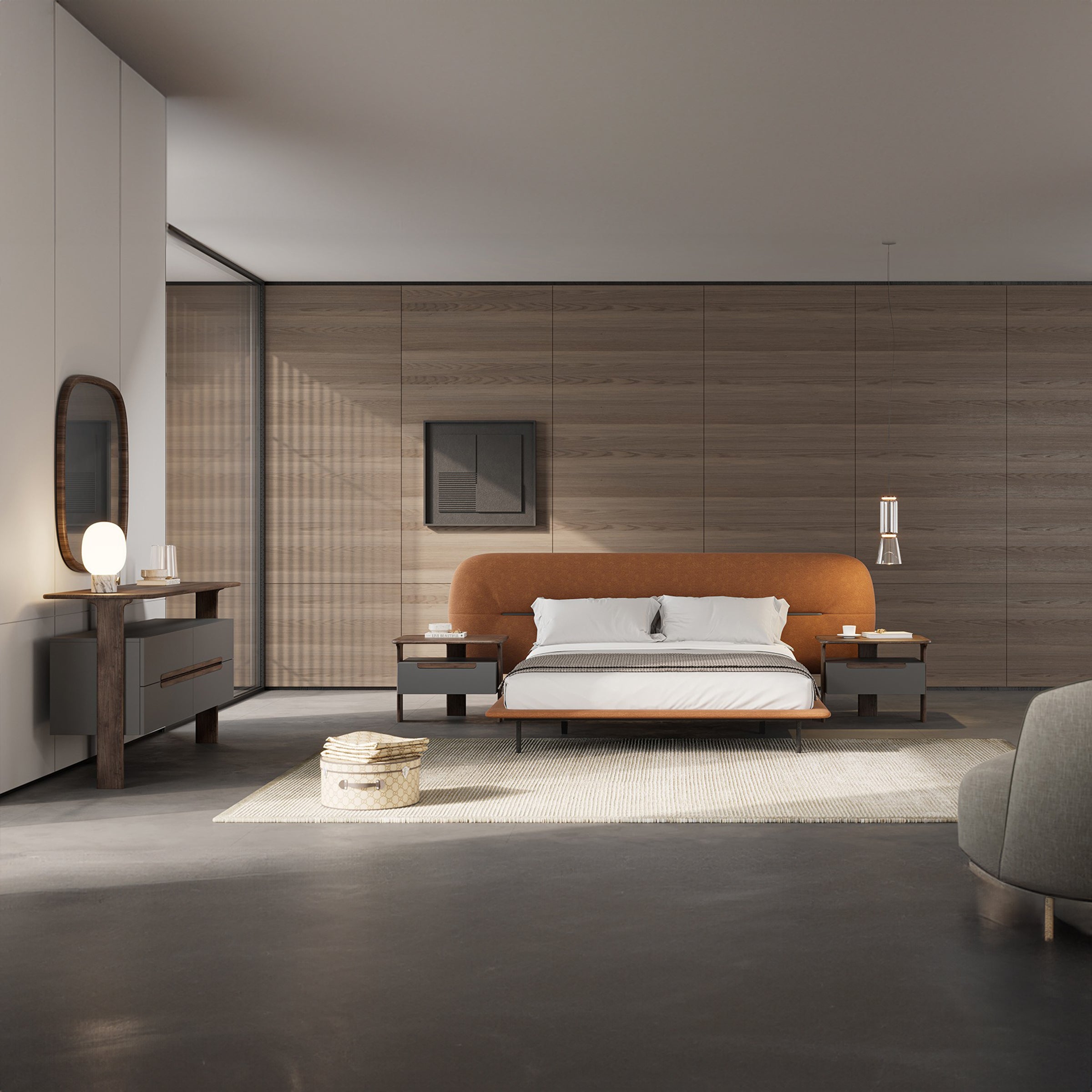 Display Item - Lova King Size Bedstead YOLVA-BS ORNG - YAS -  DISPLAY ITEM - ebarza Furniture UAE | Shop Modern Furniture in Abu Dhabi & Dubai - مفروشات ايبازرا في الامارات | تسوق اثاث عصري وديكورات مميزة في دبي وابوظبي