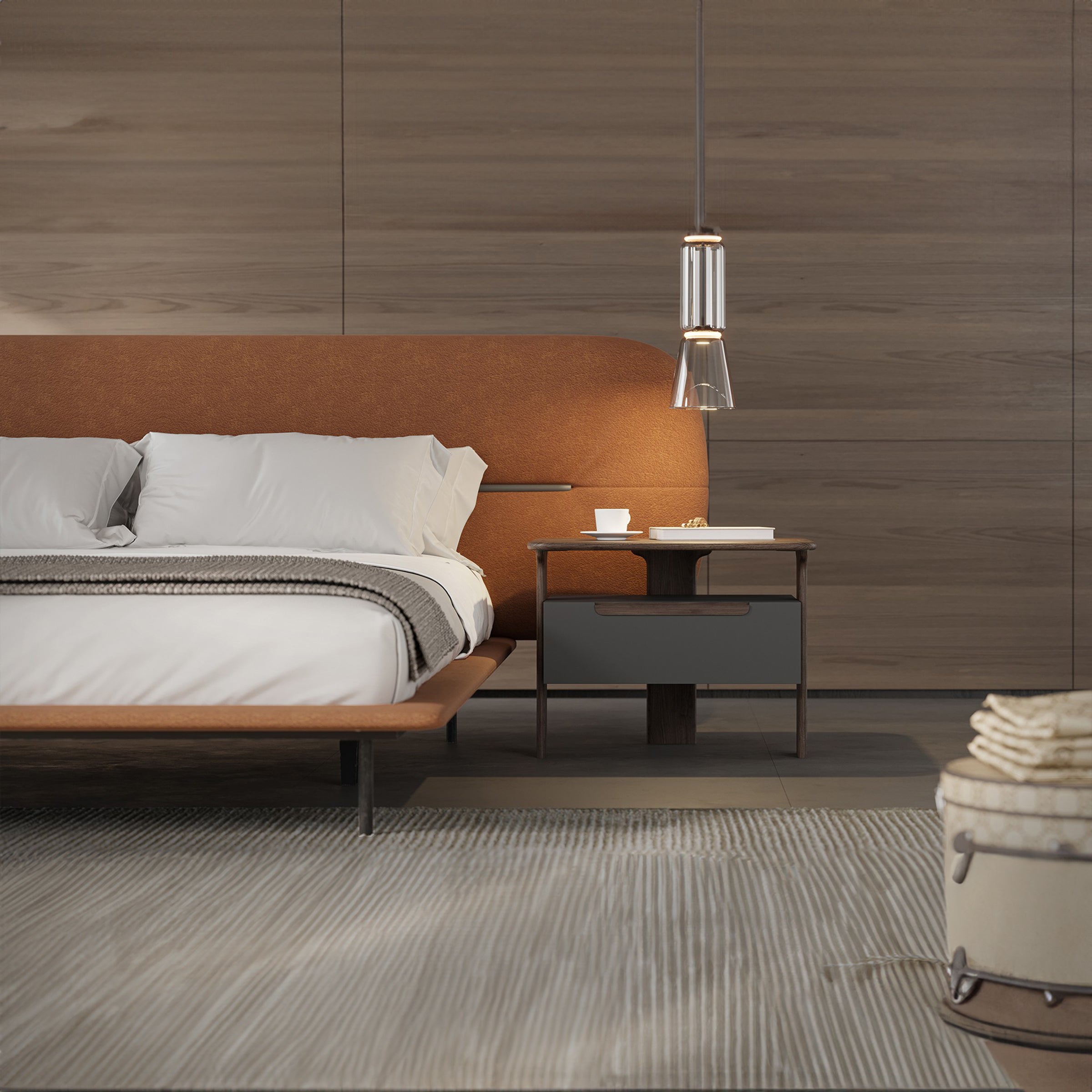 Display Item - Lova King Size Bedstead YOLVA-BS ORNG - YAS -  DISPLAY ITEM - ebarza Furniture UAE | Shop Modern Furniture in Abu Dhabi & Dubai - مفروشات ايبازرا في الامارات | تسوق اثاث عصري وديكورات مميزة في دبي وابوظبي