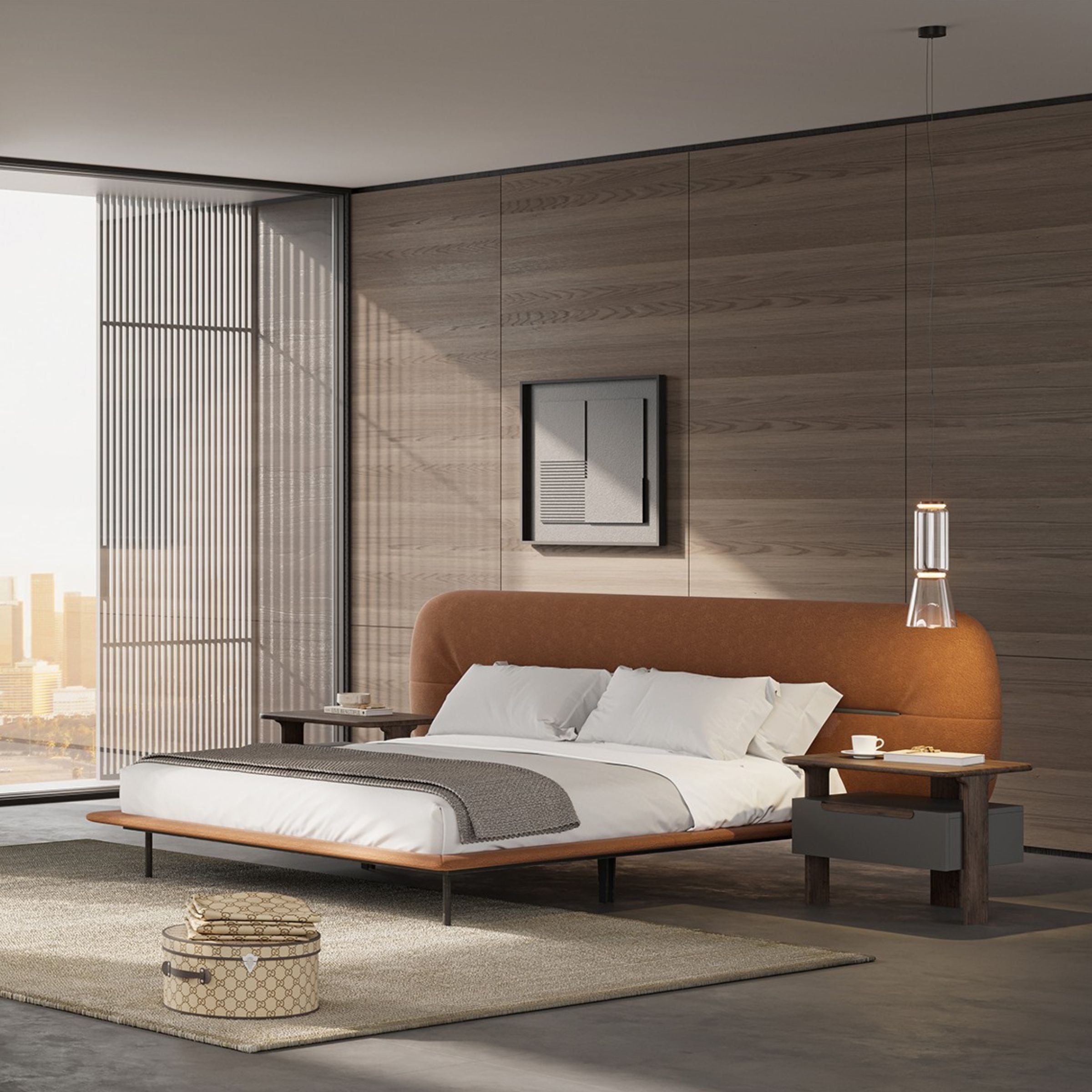 Display Item - Lova King Size Bedstead YOLVA-BS ORNG - YAS -  DISPLAY ITEM - ebarza Furniture UAE | Shop Modern Furniture in Abu Dhabi & Dubai - مفروشات ايبازرا في الامارات | تسوق اثاث عصري وديكورات مميزة في دبي وابوظبي