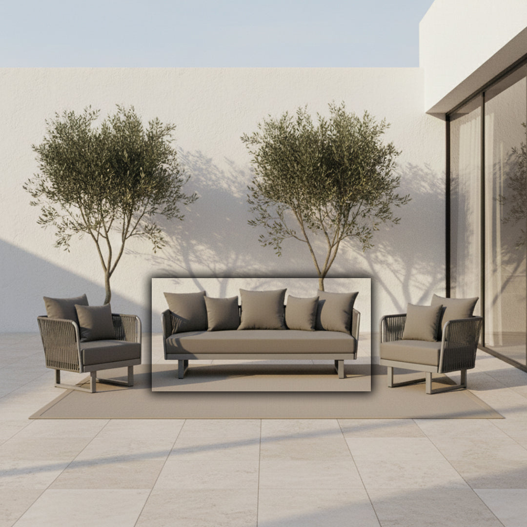Lyon 3 Seater Outdoor Sofa 20810901 -  Outdoor Sofas - ebarza Furniture UAE | Shop Modern Furniture in Abu Dhabi & Dubai - مفروشات ايبازرا في الامارات | تسوق اثاث عصري وديكورات مميزة في دبي وابوظبي