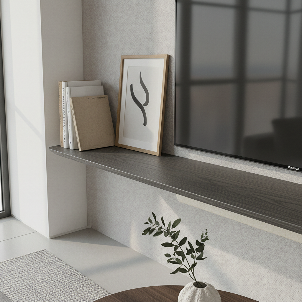 MARMO Hanged T.V Wall Unit/ Long Shelf  big -1