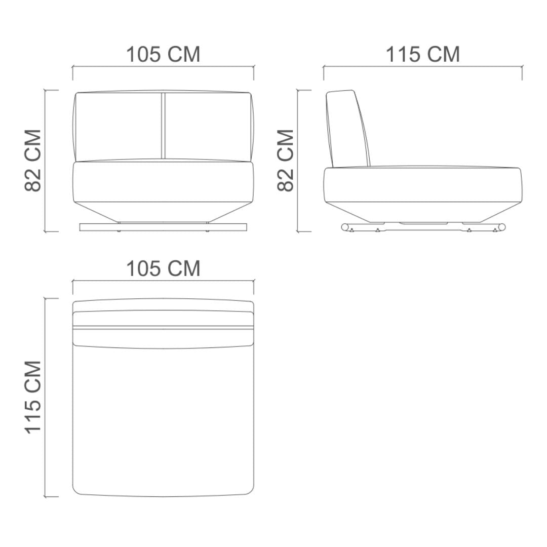 MILA Module Without Arm YL-MILA-WITHOUT/ARM -  Sofas - ebarza Furniture UAE | Shop Modern Furniture in Abu Dhabi & Dubai - مفروشات ايبازرا في الامارات | تسوق اثاث عصري وديكورات مميزة في دبي وابوظبي