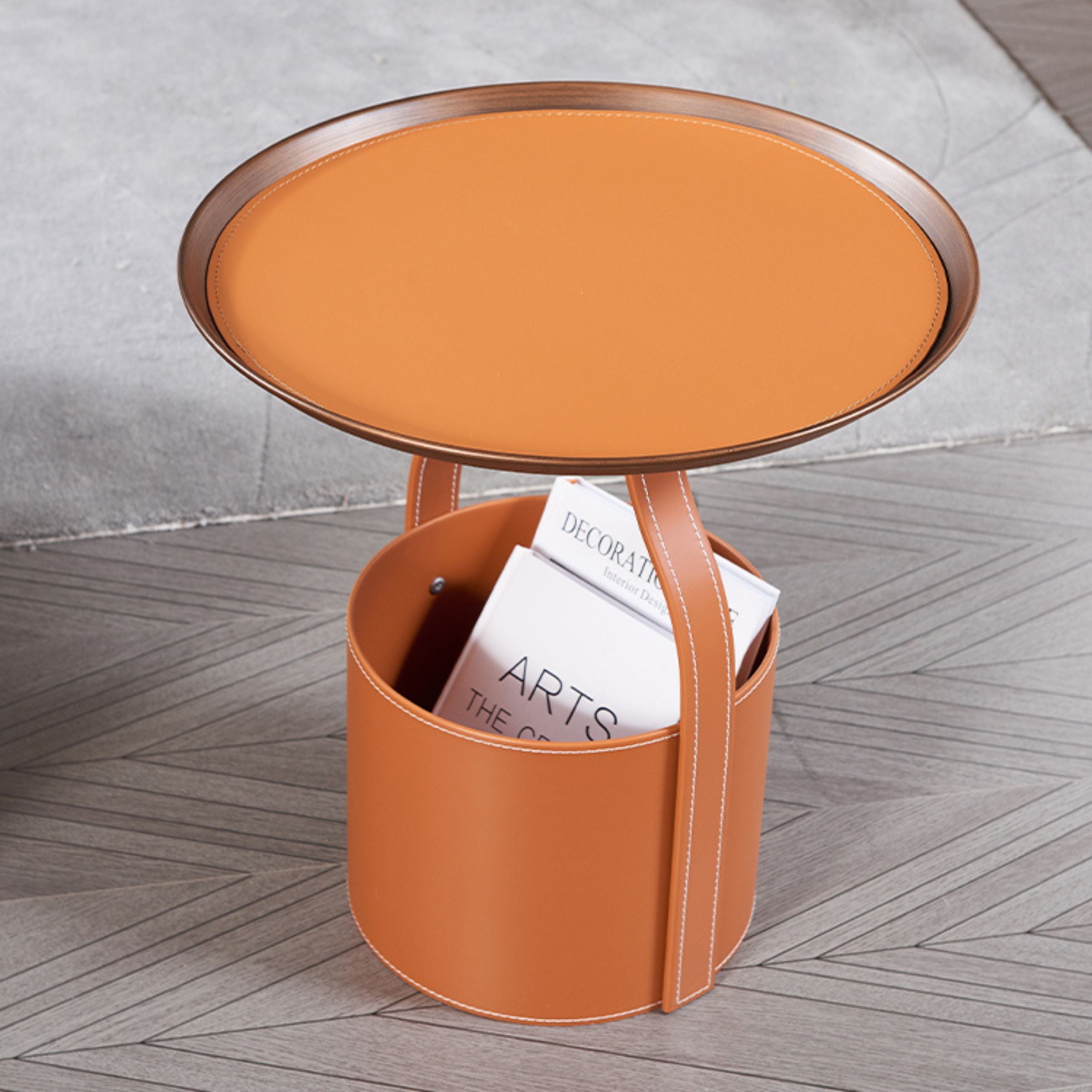 Saddle Leather Coffee table  MLL-D29 -  Coffee tables - ebarza Furniture UAE | Shop Modern Furniture in Abu Dhabi & Dubai - مفروشات ايبازرا في الامارات | تسوق اثاث عصري وديكورات مميزة في دبي وابوظبي