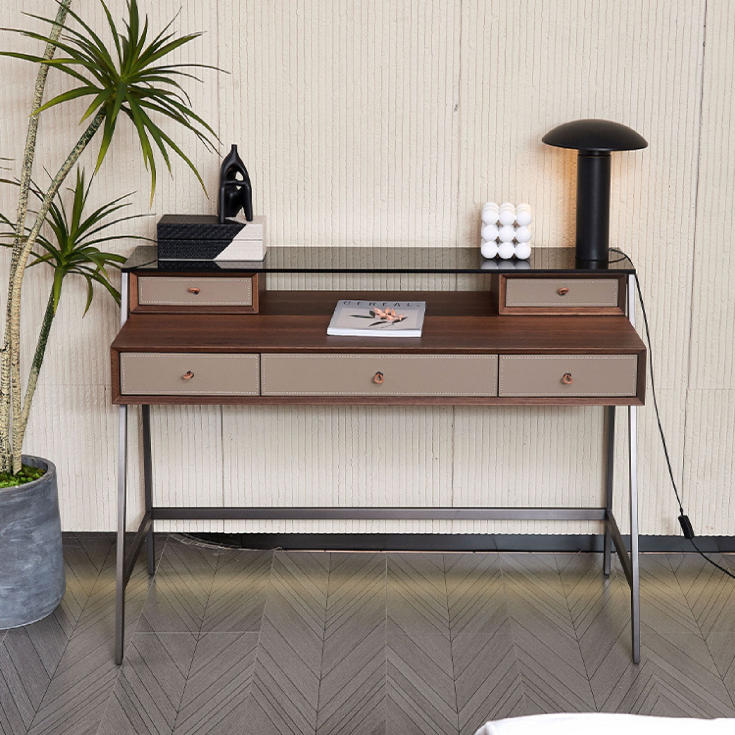 Saddle Leather Dresser MLL-J01 -  Dressers - ebarza Furniture UAE | Shop Modern Furniture in Abu Dhabi & Dubai - مفروشات ايبازرا في الامارات | تسوق اثاث عصري وديكورات مميزة في دبي وابوظبي