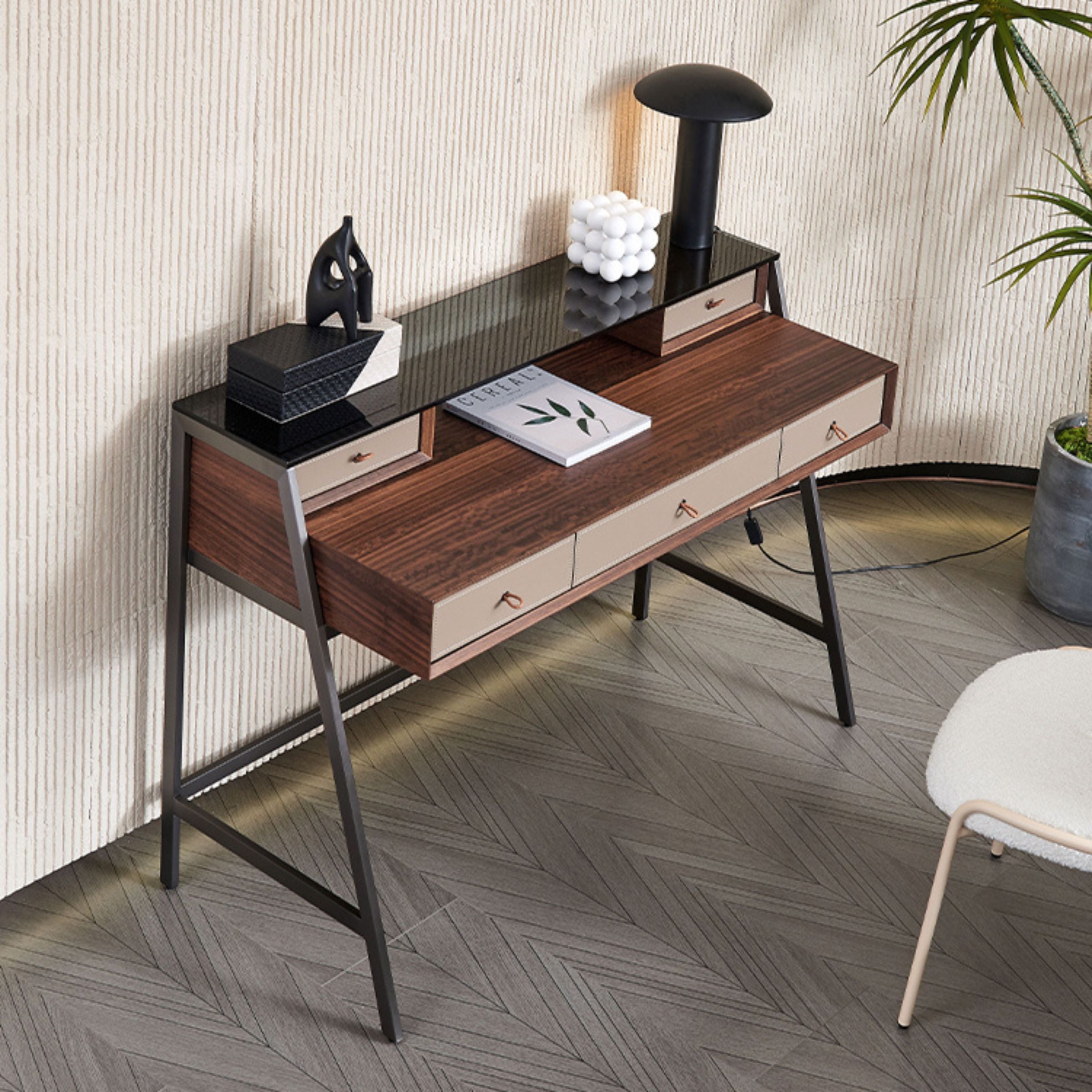 Saddle Leather Dresser MLL-J01 -  Dressers - ebarza Furniture UAE | Shop Modern Furniture in Abu Dhabi & Dubai - مفروشات ايبازرا في الامارات | تسوق اثاث عصري وديكورات مميزة في دبي وابوظبي