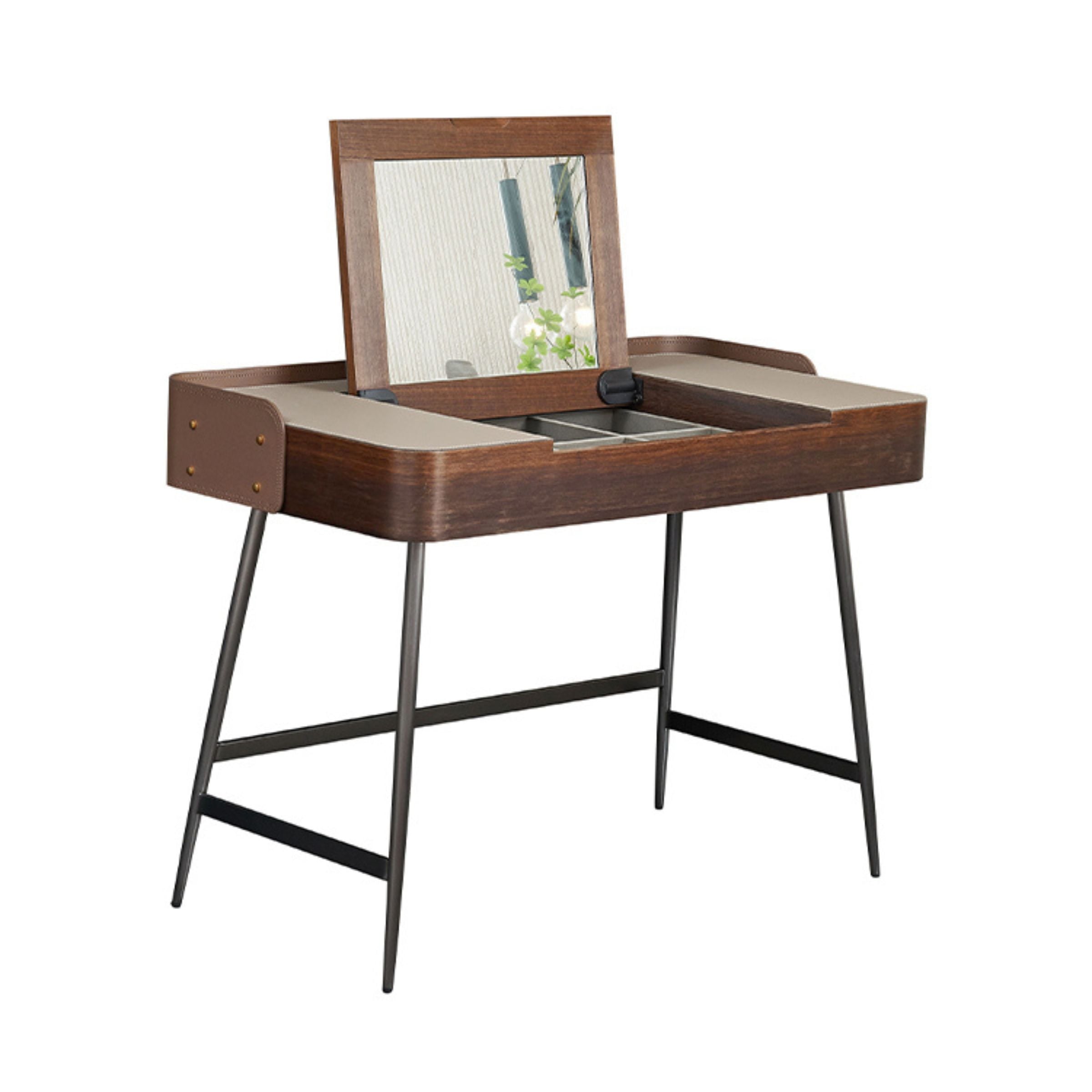 Saddle Leather Stainless Steel Dresser  MLL-T75 -  Dressers - ebarza Furniture UAE | Shop Modern Furniture in Abu Dhabi & Dubai - مفروشات ايبازرا في الامارات | تسوق اثاث عصري وديكورات مميزة في دبي وابوظبي