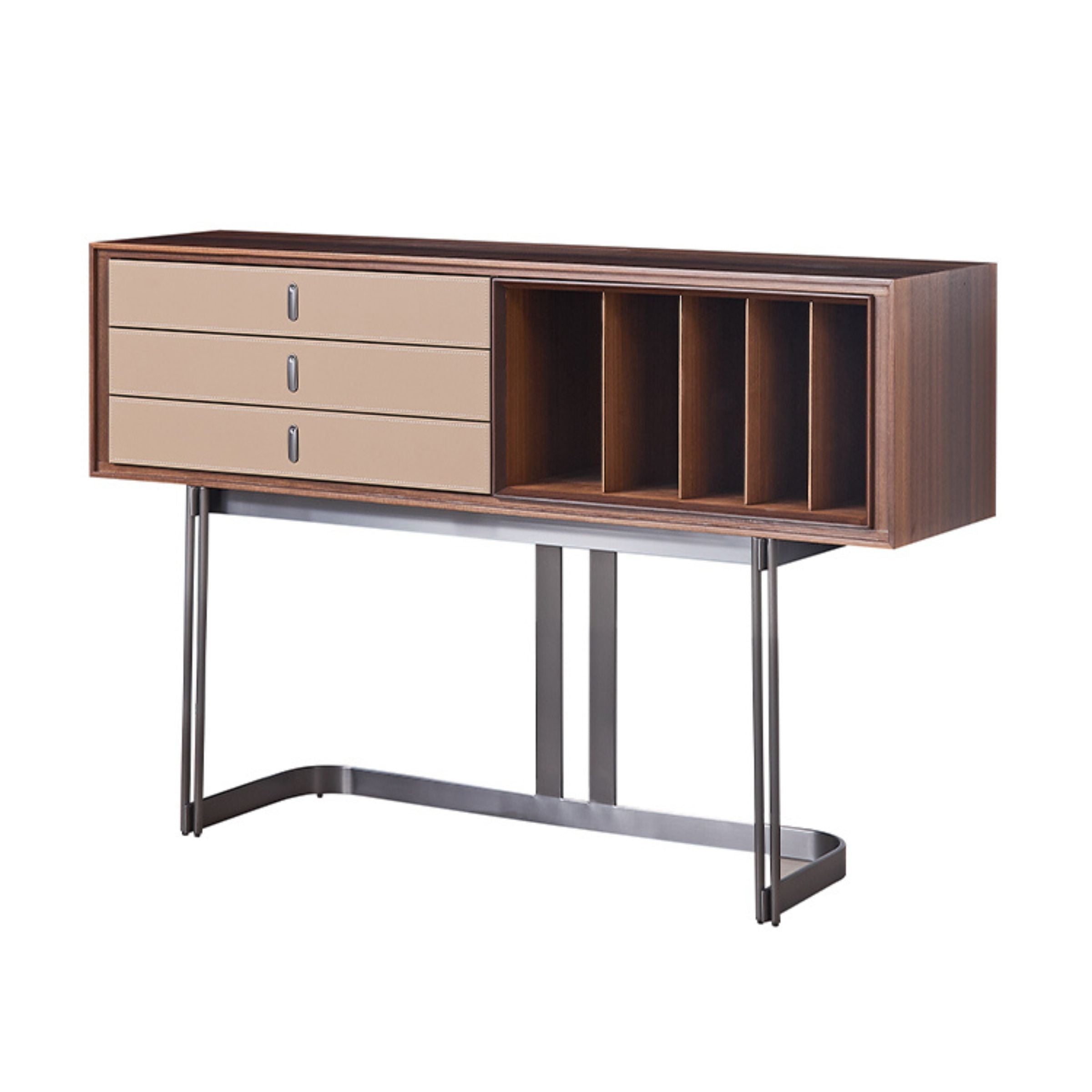 Saddle Leather Sideboard MLL-X01 -  Sideboards - ebarza Furniture UAE | Shop Modern Furniture in Abu Dhabi & Dubai - مفروشات ايبازرا في الامارات | تسوق اثاث عصري وديكورات مميزة في دبي وابوظبي