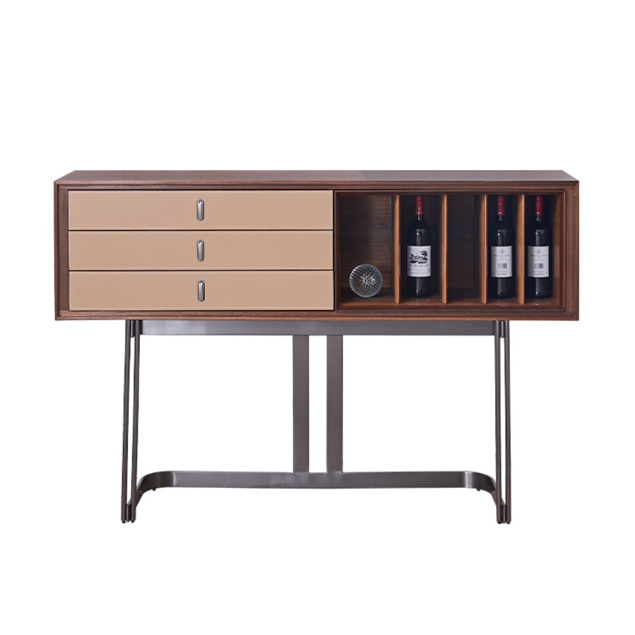 Saddle Leather Sideboard MLL-X01 -  Sideboards - ebarza Furniture UAE | Shop Modern Furniture in Abu Dhabi & Dubai - مفروشات ايبازرا في الامارات | تسوق اثاث عصري وديكورات مميزة في دبي وابوظبي