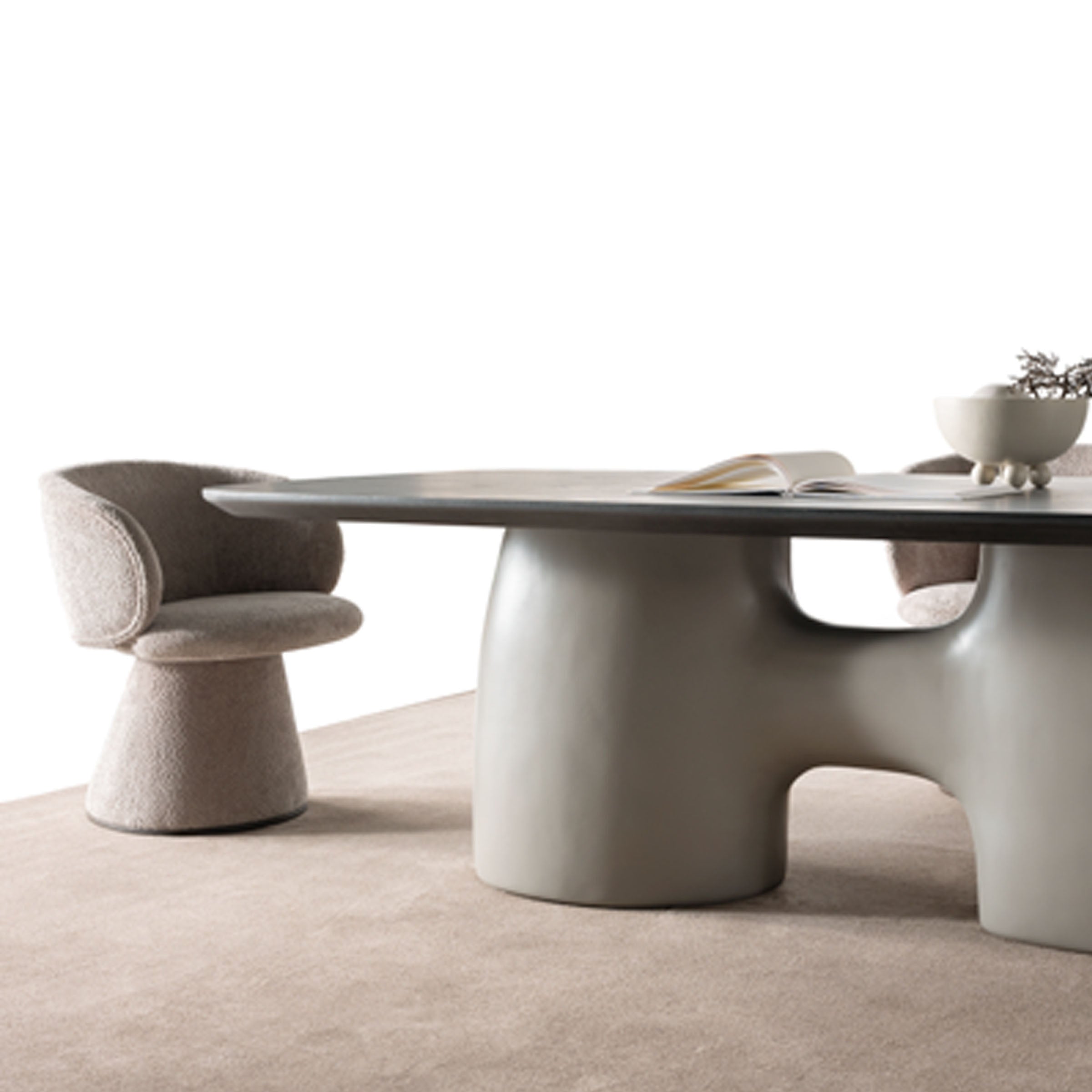 MOON Swivel Dining Chair OW 405-12/Swivel -  Chairs - ebarza Furniture UAE | Shop Modern Furniture in Abu Dhabi & Dubai - مفروشات ايبازرا في الامارات | تسوق اثاث عصري وديكورات مميزة في دبي وابوظبي