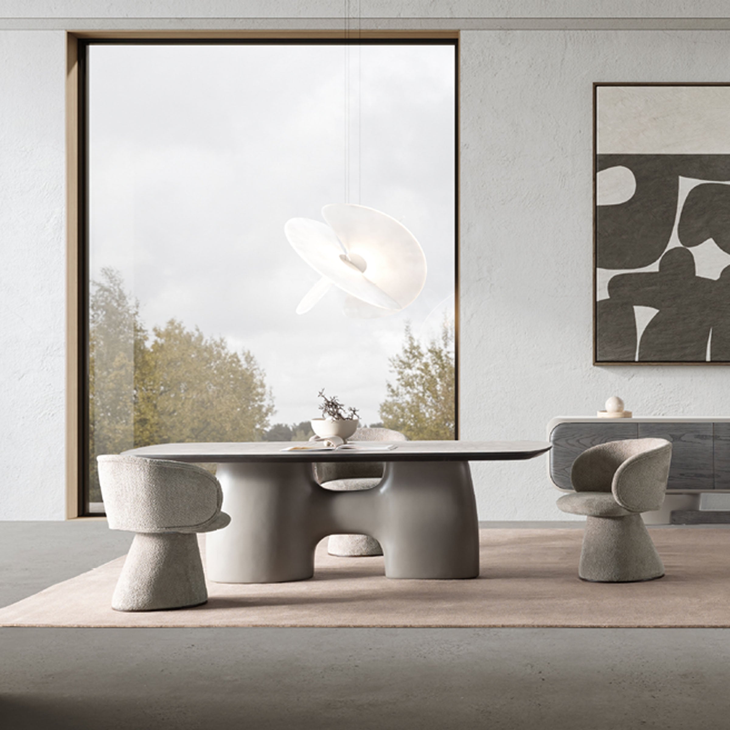 MOON Swivel Dining Chair OW 405-12/Swivel -  Chairs - ebarza Furniture UAE | Shop Modern Furniture in Abu Dhabi & Dubai - مفروشات ايبازرا في الامارات | تسوق اثاث عصري وديكورات مميزة في دبي وابوظبي