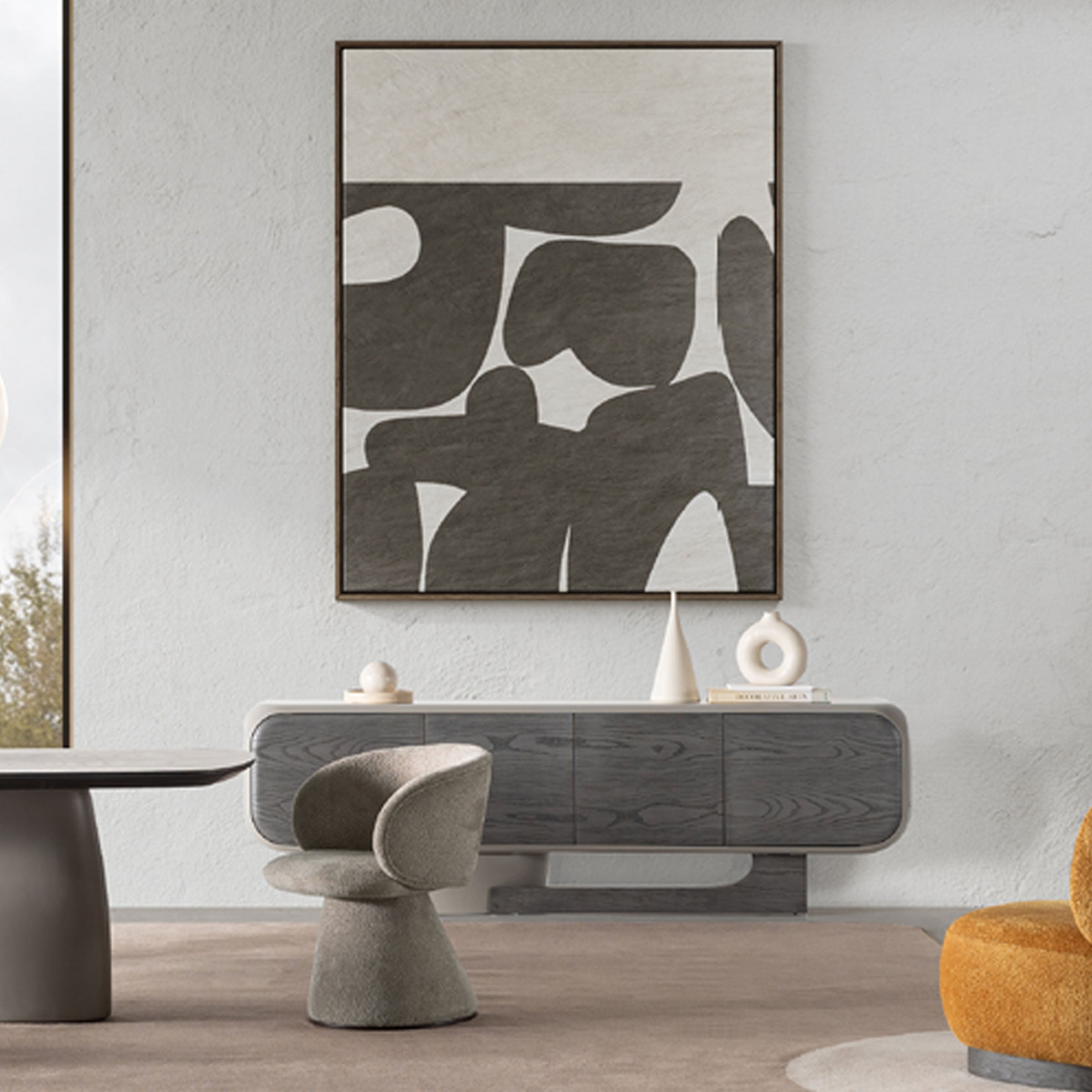 MOON Swivel Dining Chair OW 405-12/Swivel -  Chairs - ebarza Furniture UAE | Shop Modern Furniture in Abu Dhabi & Dubai - مفروشات ايبازرا في الامارات | تسوق اثاث عصري وديكورات مميزة في دبي وابوظبي