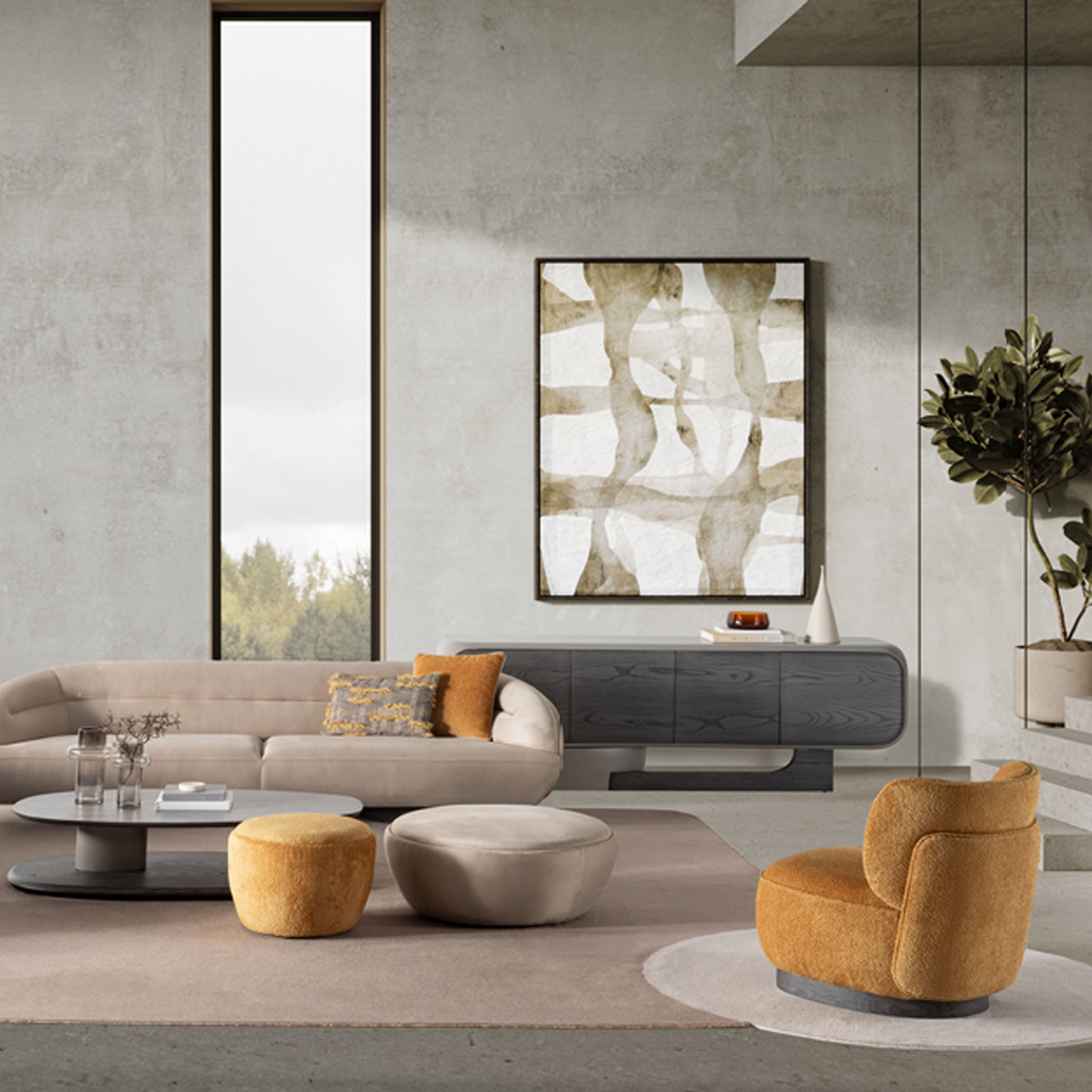 MOON Sideboard/Console SAR-SBC013 -  Sideboards - ebarza Furniture UAE | Shop Modern Furniture in Abu Dhabi & Dubai - مفروشات ايبازرا في الامارات | تسوق اثاث عصري وديكورات مميزة في دبي وابوظبي