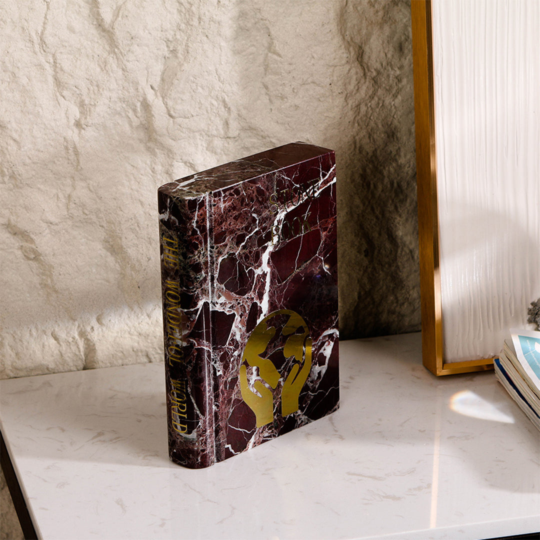 Marble Book Sculpture - KA4102C -  Home Decor Figurines - ebarza Furniture UAE | Shop Modern Furniture in Abu Dhabi & Dubai - مفروشات ايبازرا في الامارات | تسوق اثاث عصري وديكورات مميزة في دبي وابوظبي